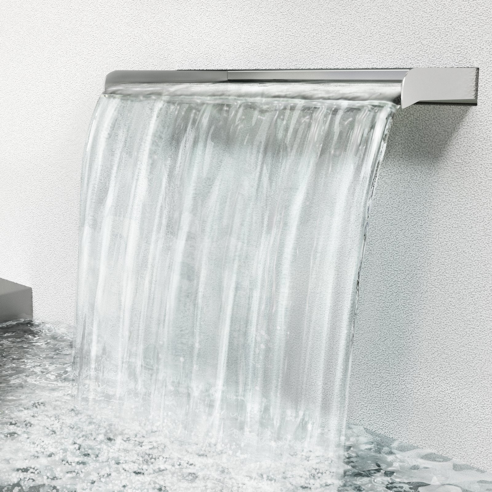 30cm Stainless Steel Waterfall Blade Spillway Kit with Connector, Hose, Clamp & Tape for Koi Fish Pond & Pool Water Features