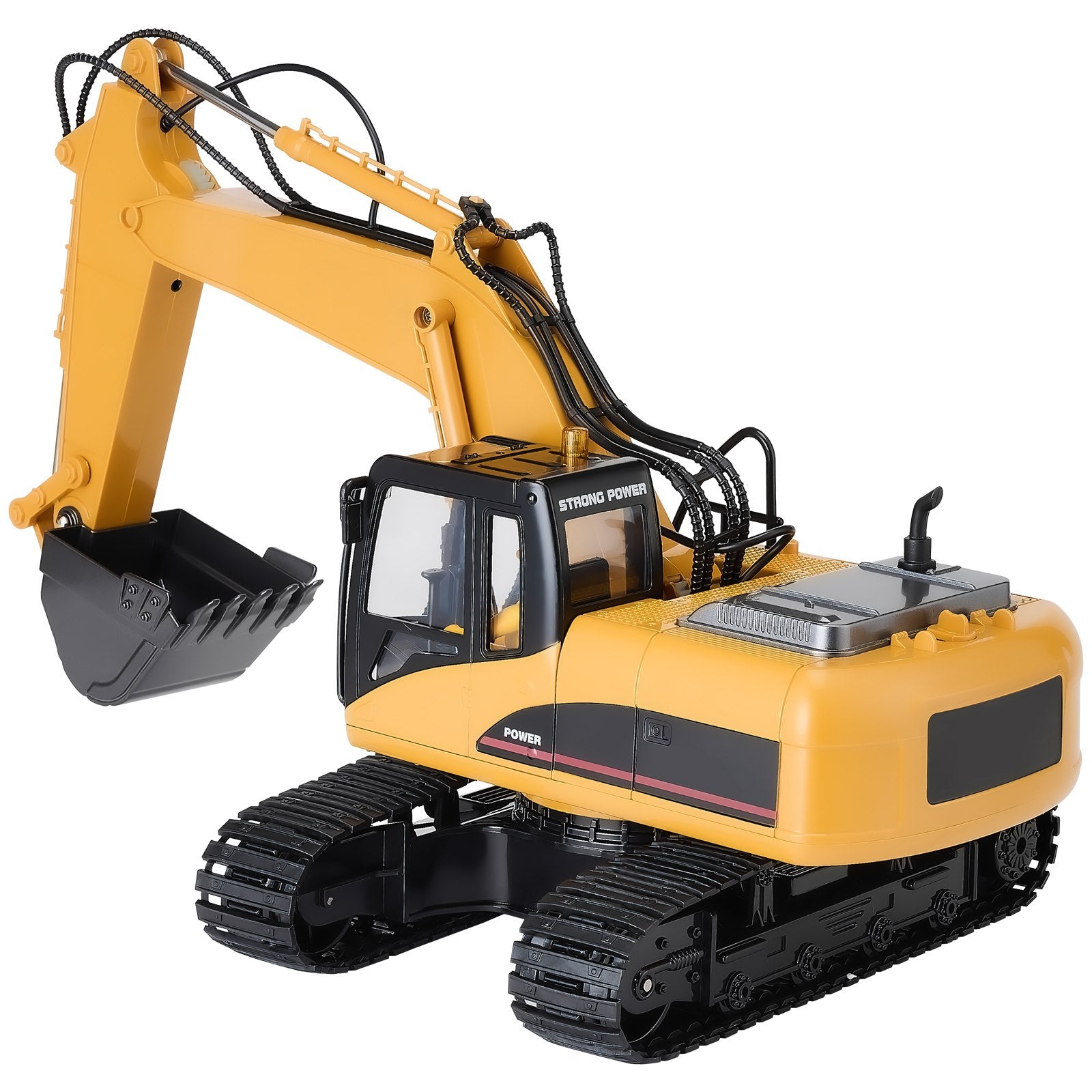Advanced 15-Channel 3-in-1 Remote Control Excavator Toy with Metal Shovel, 1:14 Scale RC Digger, Light & Sound, Long Battery Life, Perfect Construction Gift for Kids
