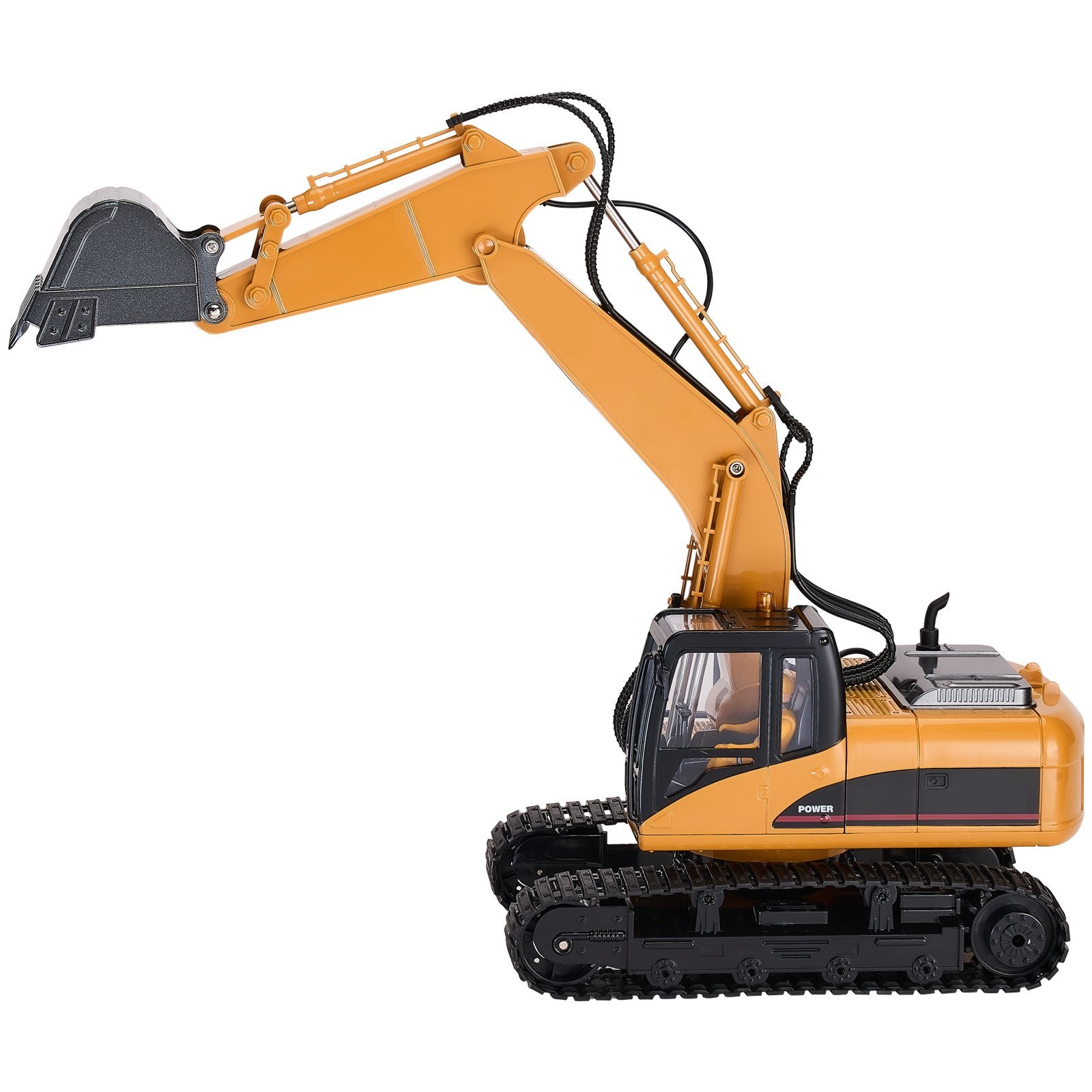 Advanced 15-Channel 3-in-1 Remote Control Excavator Toy with Metal Shovel, 1:14 Scale RC Digger, Light & Sound, Long Battery Life, Perfect Construction Gift for Kids