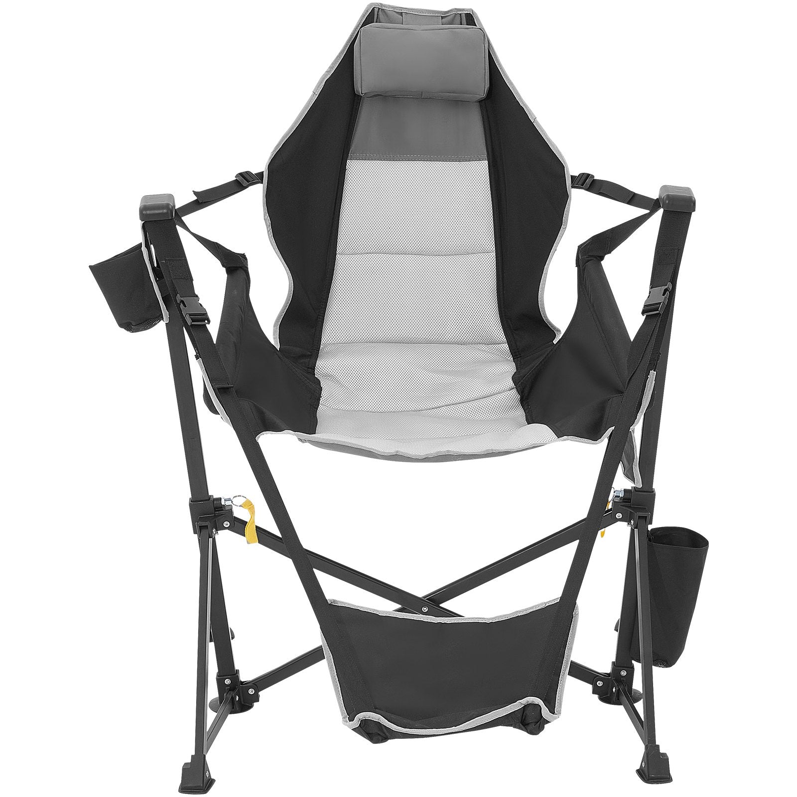 Luxurious Reclining Camping Chair with Footrest, Headrest & Storage Bag - 300 lbs Capacity, Portable Rocking Lounge for Outdoor Adventures