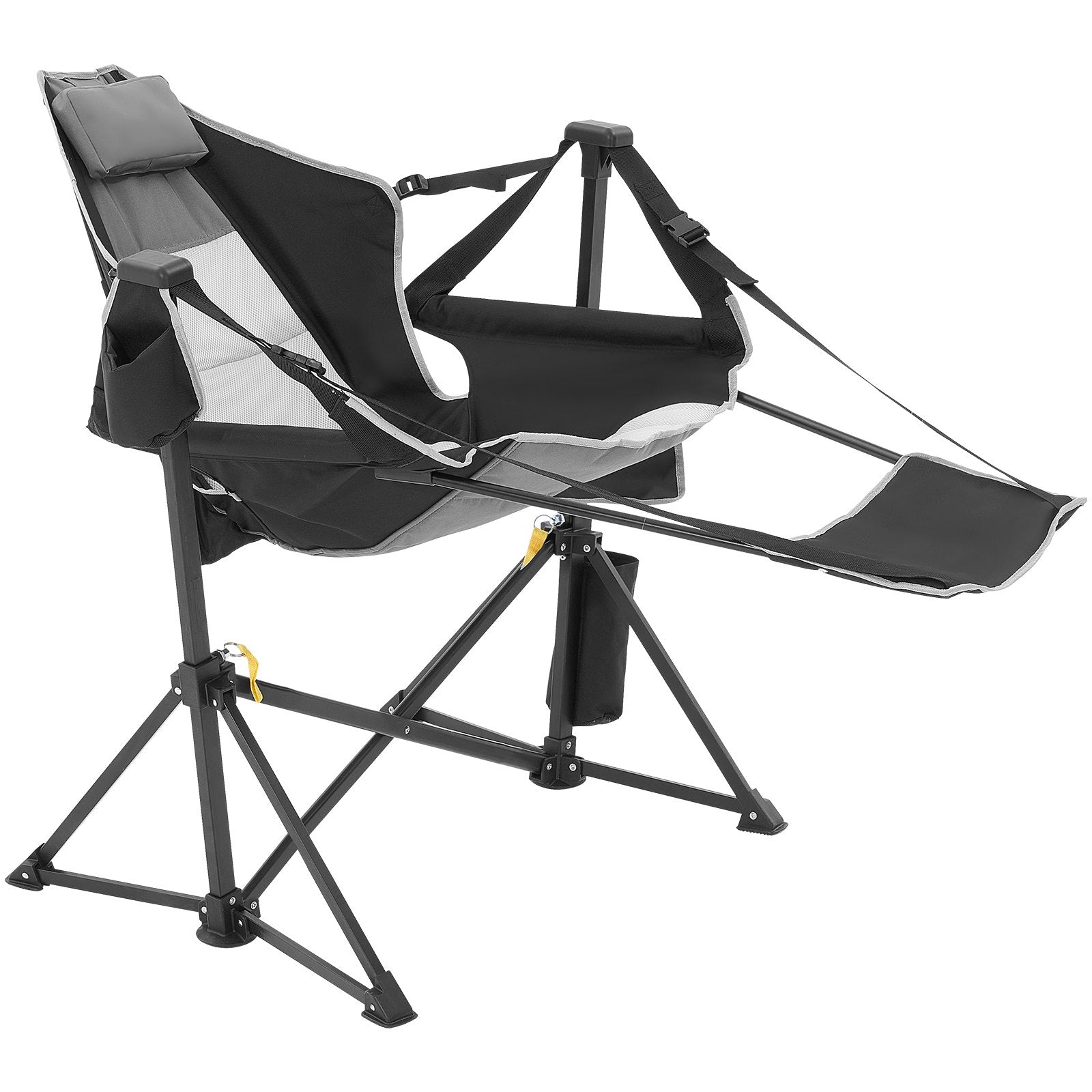 Luxurious Reclining Camping Chair with Footrest, Headrest & Storage Bag - 300 lbs Capacity, Portable Rocking Lounge for Outdoor Adventures