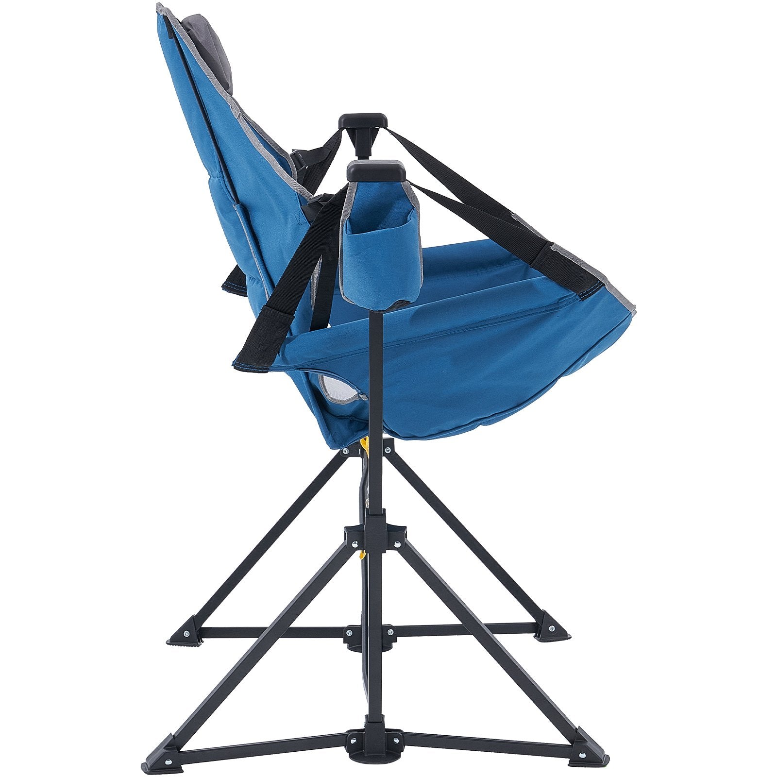 Luxurious Reclining Camping Chair with Adjustable Backrest, Hammock Rocking, Cup Holder, 300 lbs Support, Portable for Outdoor Adventures