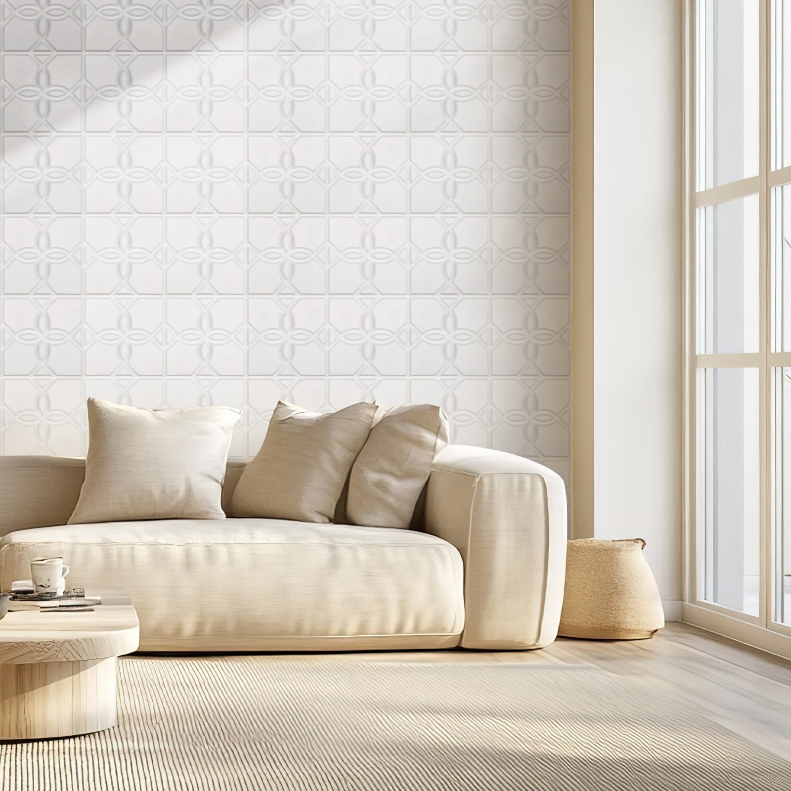 Modern Matte White 3D Floral Wall Panels, 33-Pack - PVC Art Tiles, 32 Sq.Ft Accent Coverage for Home Decor, Ceiling, Bedroom, Living & Gaming Rooms