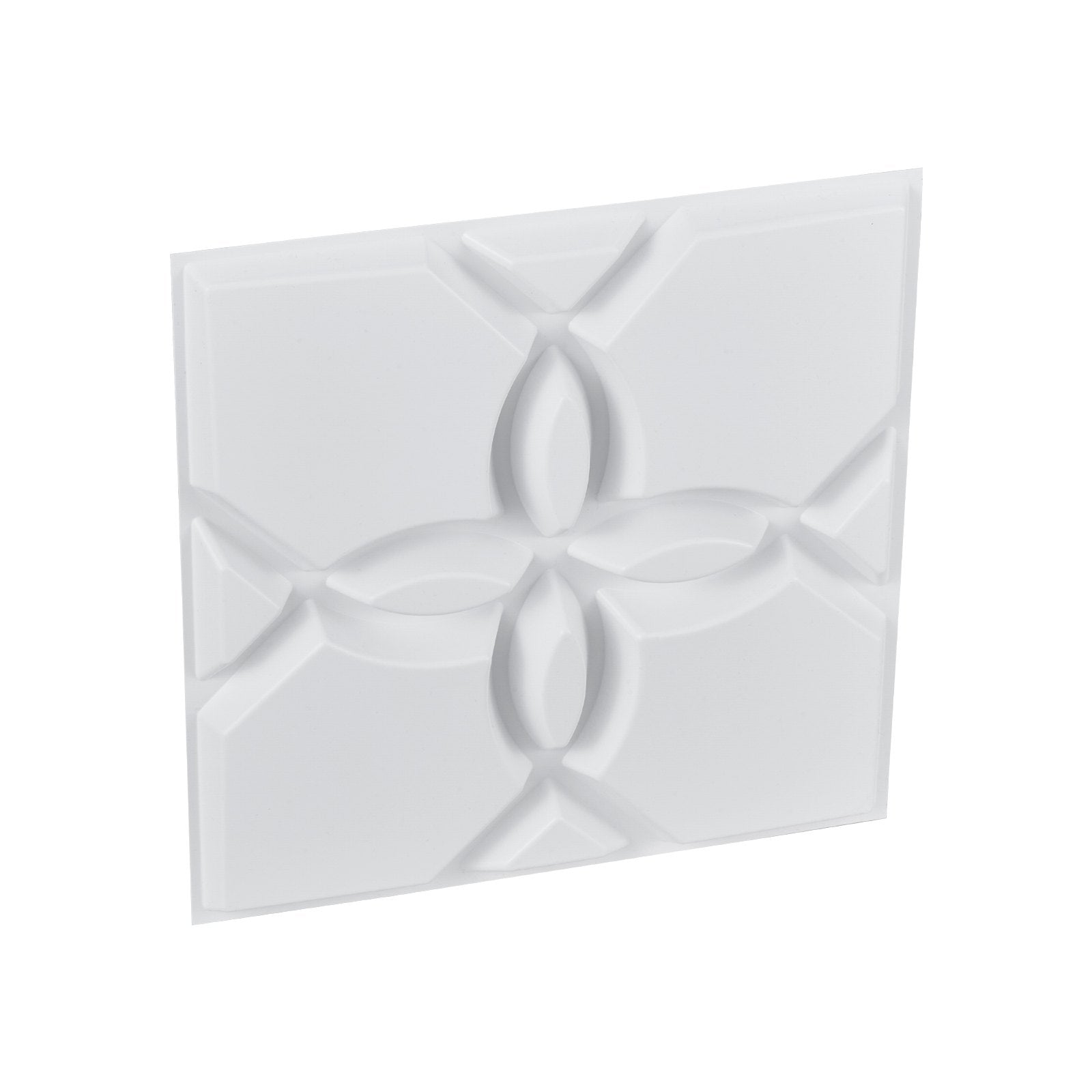 Modern Matte White 3D Floral Wall Panels, 33-Pack - PVC Art Tiles, 32 Sq.Ft Accent Coverage for Home Decor, Ceiling, Bedroom, Living & Gaming Rooms