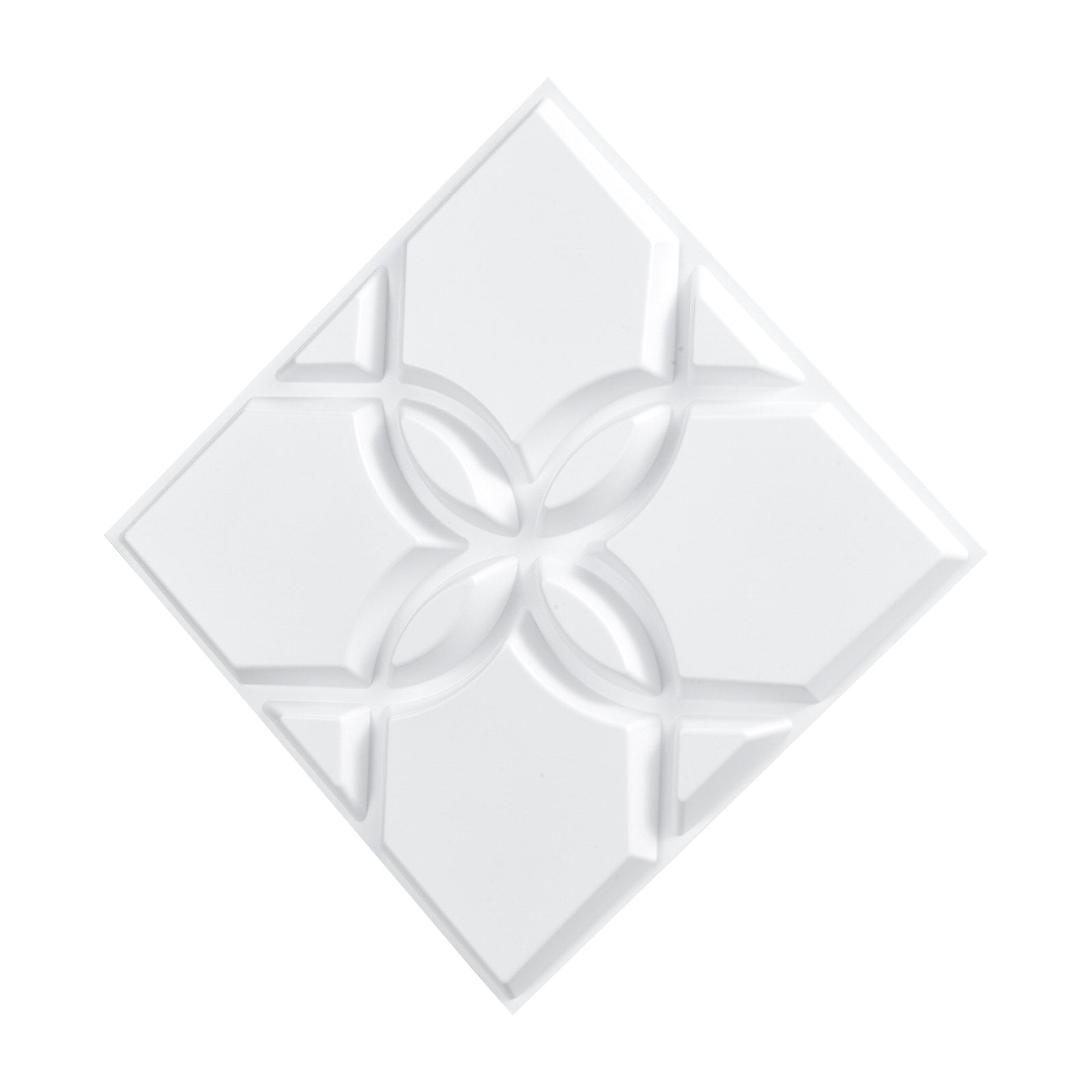 Modern Matte White 3D Floral Wall Panels, 33-Pack - PVC Art Tiles, 32 Sq.Ft Accent Coverage for Home Decor, Ceiling, Bedroom, Living & Gaming Rooms