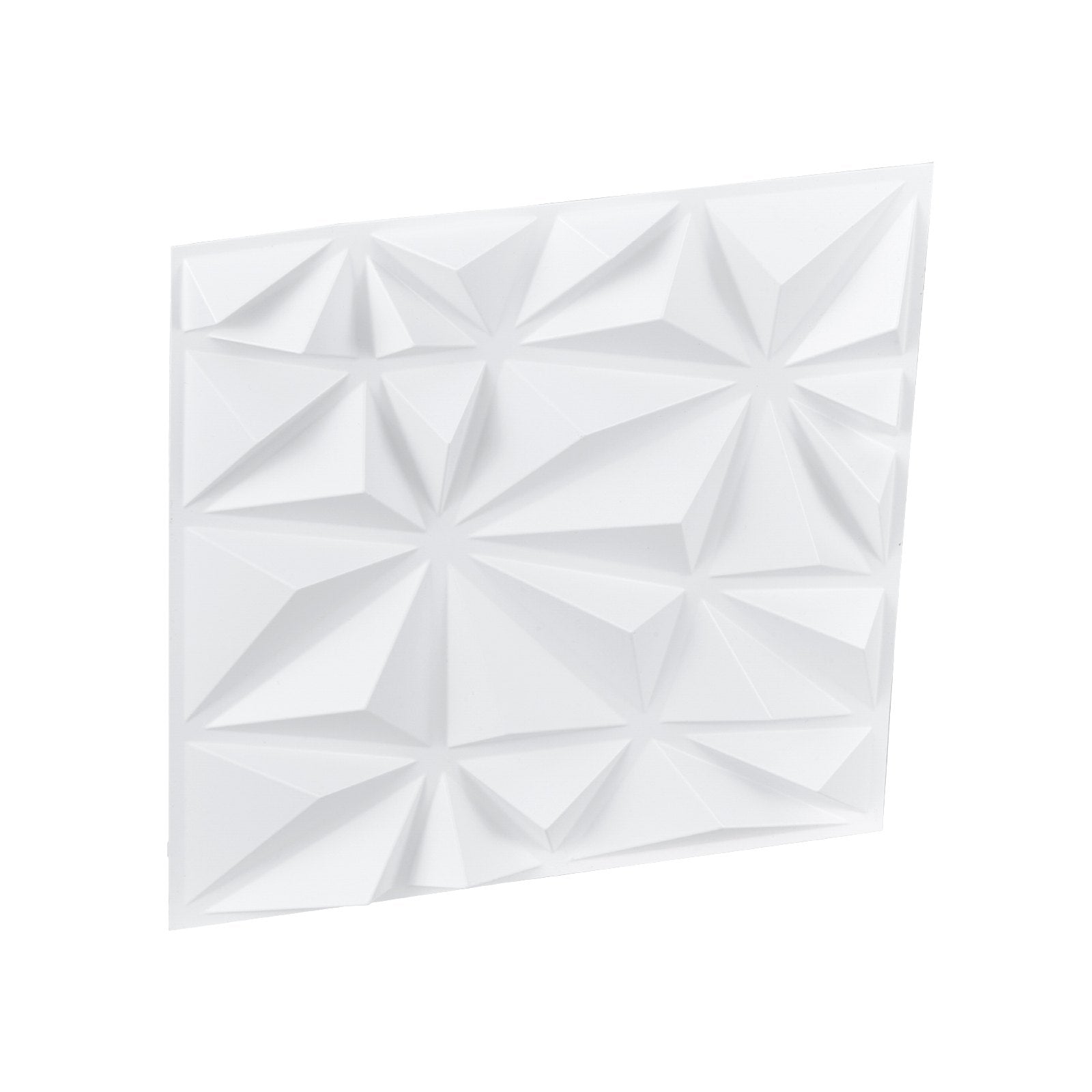 3D Wall Panels, 33-Pack Modern Minimalist Diamond Tiles, PVC Matte White, 32 Sq.Ft Coverage for Home Decor, Bedroom, Living Room, Ceiling, Gaming Room, Easy Install, Stylish Accent, Interior Design