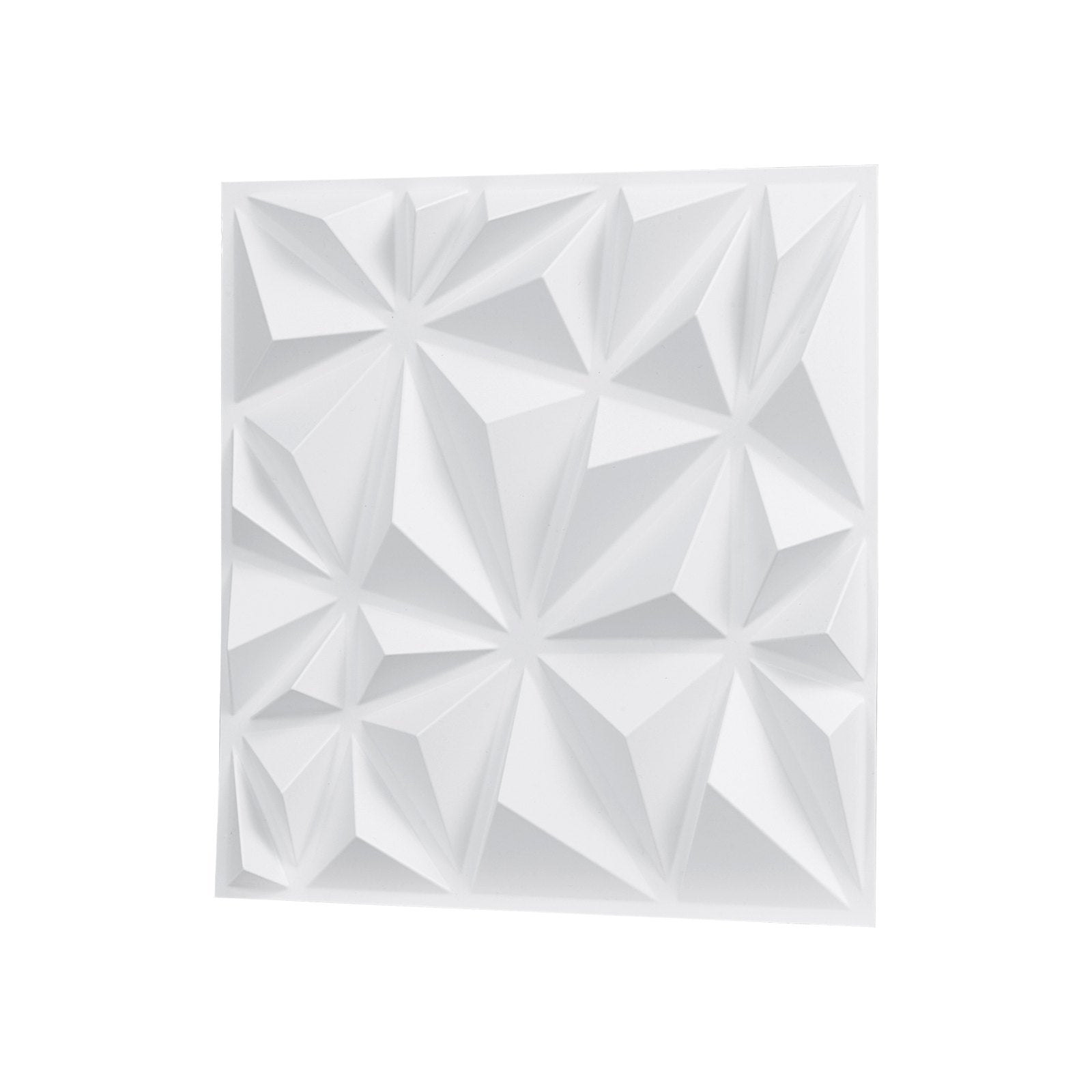 3D Wall Panels, 33-Pack Modern Minimalist Diamond Tiles, PVC Matte White, 32 Sq.Ft Coverage for Home Decor, Bedroom, Living Room, Ceiling, Gaming Room, Easy Install, Stylish Accent, Interior Design