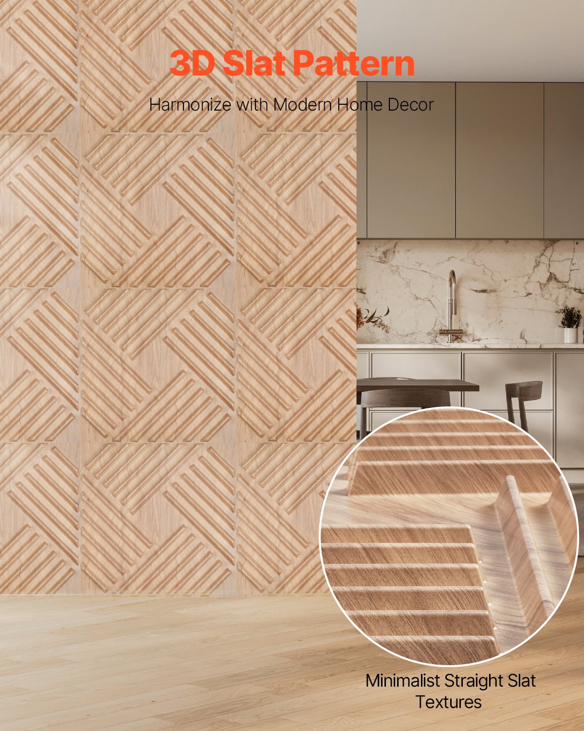 12-Pack Modern 3D PVC Wall Panels, Light Wood, 32 Sq.Ft Coverage - Minimalist Accent for Bedroom, Living Room, Ceiling, Gaming Space Decor