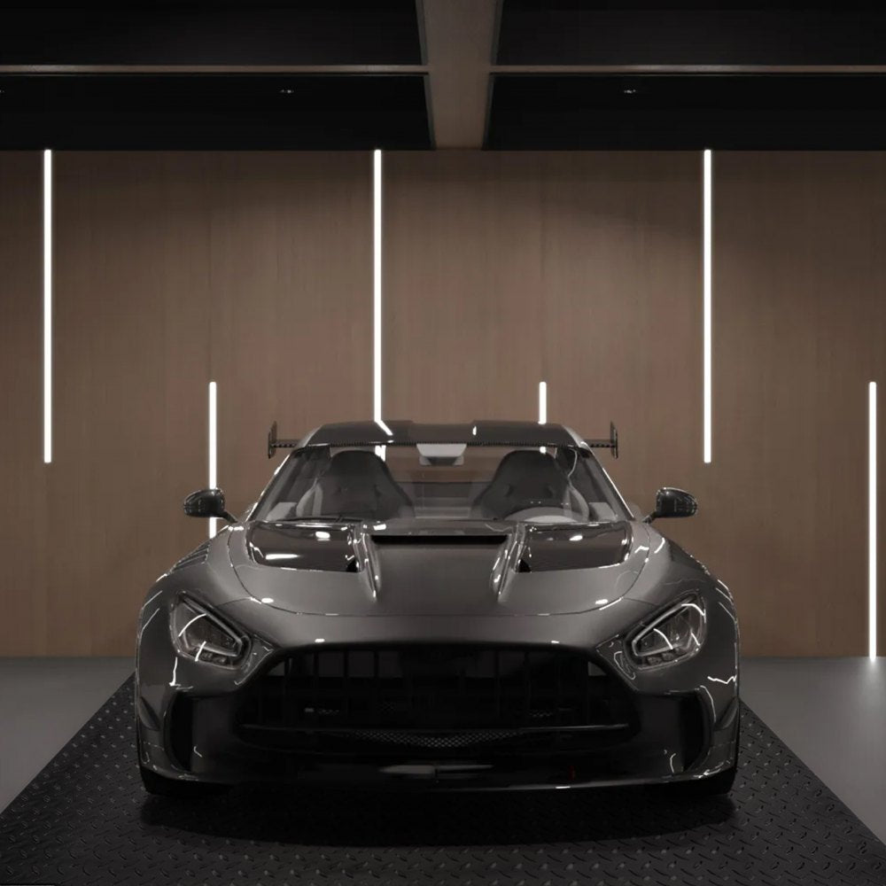 VEVOR Garage Floor Mats 2 Rolls 14.7 x 3.6 Ft Garage Mat 2.5mm Thickness Black Garage Flooring PVC Garage Mats for Under Car