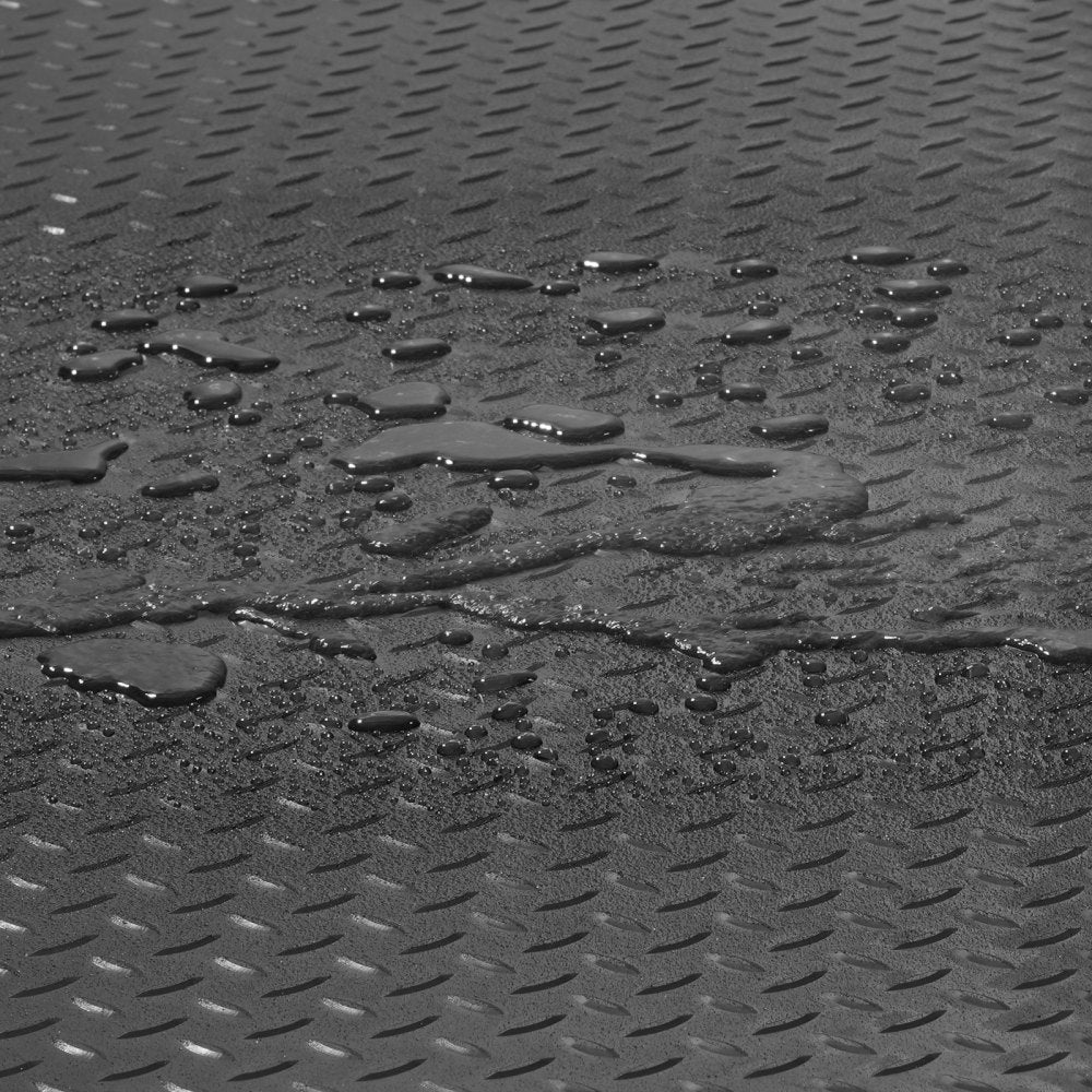 Heavy-Duty Black PVC Garage Flooring Mats for Under Car Protection, 2 Rolls of 17 x 3.6 Feet with 2.5mm Thickness