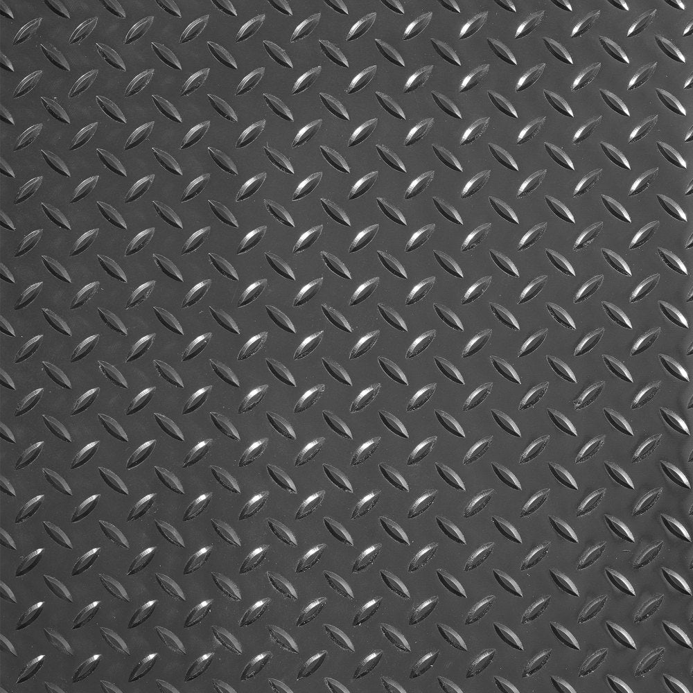 Heavy-Duty Black PVC Garage Flooring Mats for Under Car Protection, 2 Rolls of 17 x 3.6 Feet with 2.5mm Thickness