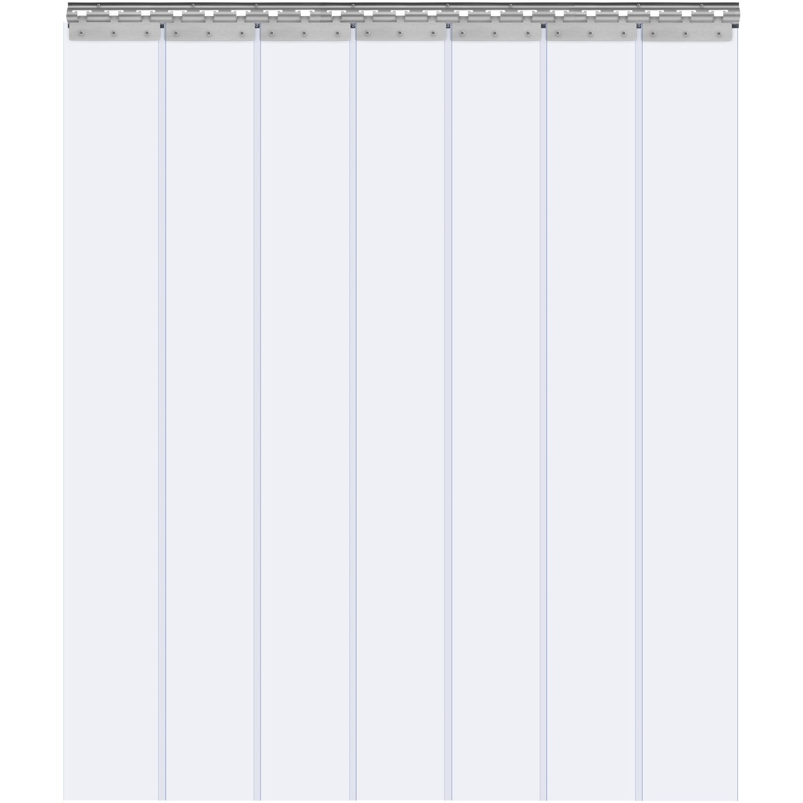 Transparent PVC Strip Curtain 42x84 inches - Durable 2mm Thick Slat Blind with Easy Mounting for Doors Up to 107cm, Temperature Resistant