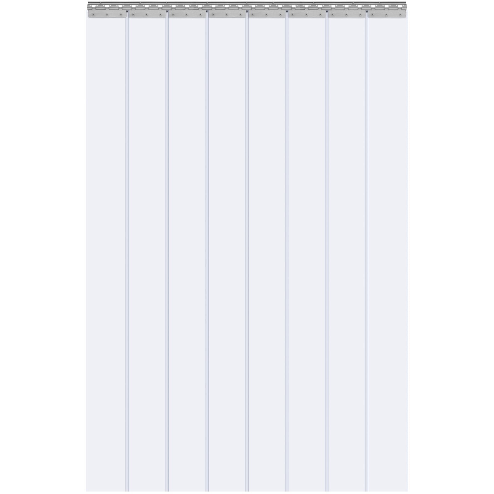 High-Quality PVC Strip Curtain 122 x 244 cm - Transparent, Durable, 2mm Thick for Stable Door Insulation with Easy Installation