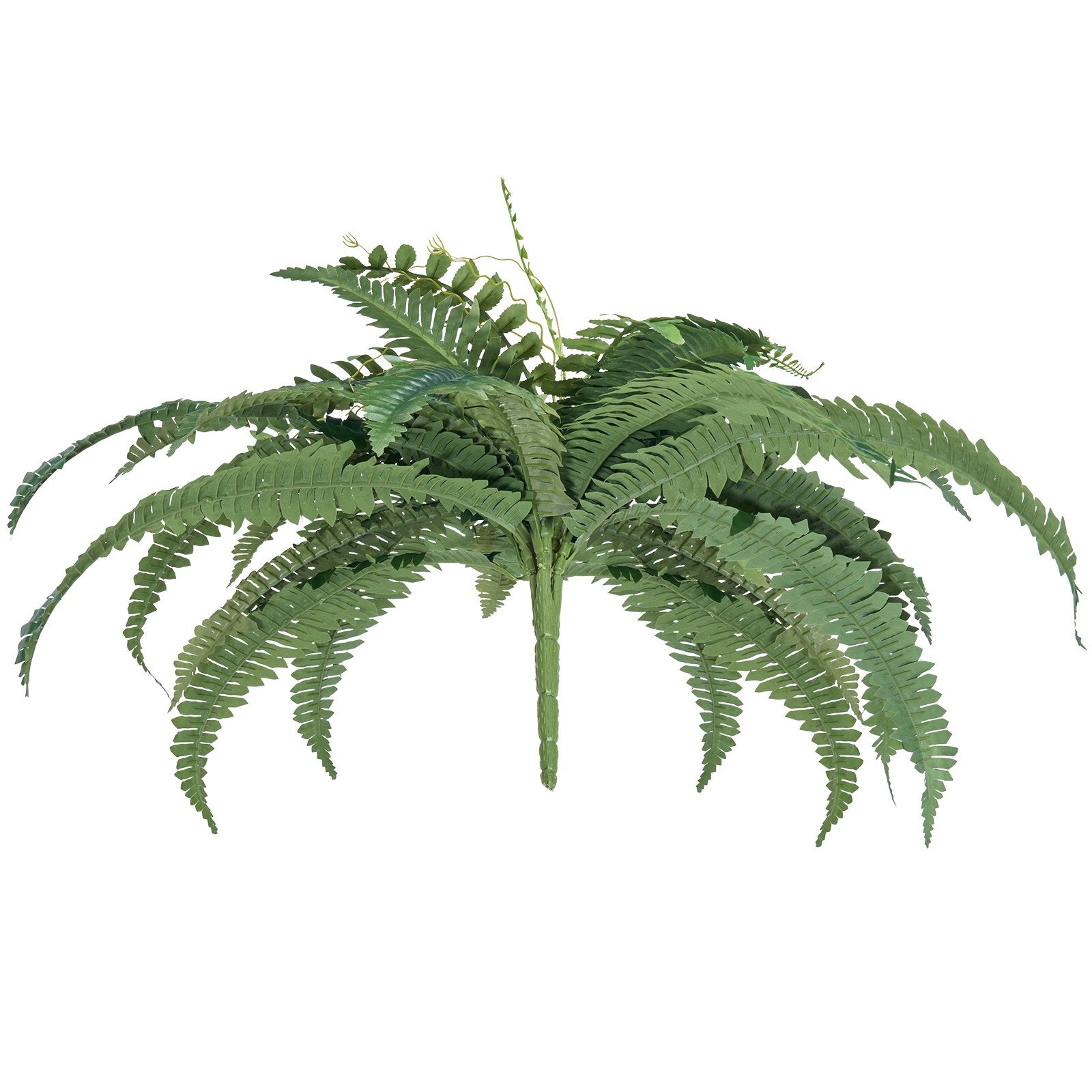 Artificial Boston Ferns, 2 Pcs, Large Hanging Faux Plants, 35-39 Inch Diameter, Home & Office Decor, 35 Branches, No Pot Included