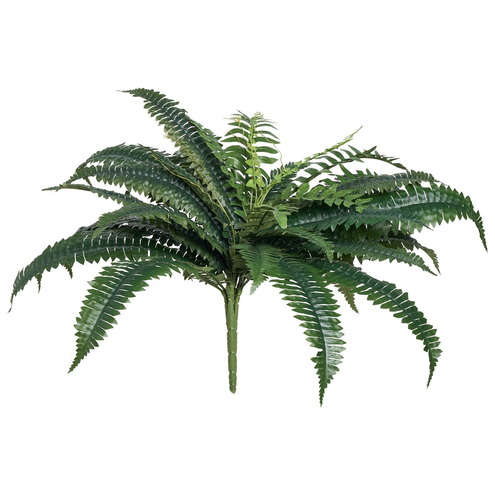 Artificial Boston Ferns, 2 Pcs, Large Hanging Faux Plants, 35-39 Inch Diameter, Home & Office Decor, 35 Branches, No Pot Included
