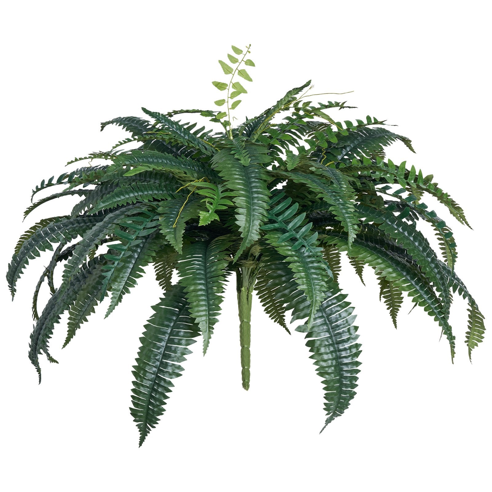Large Lifelike Hanging Boston Ferns - Faux Plant Wall Decor with 88 Branches, Perfect for Home, Office, and Outdoor Spaces (Pot Not Included)