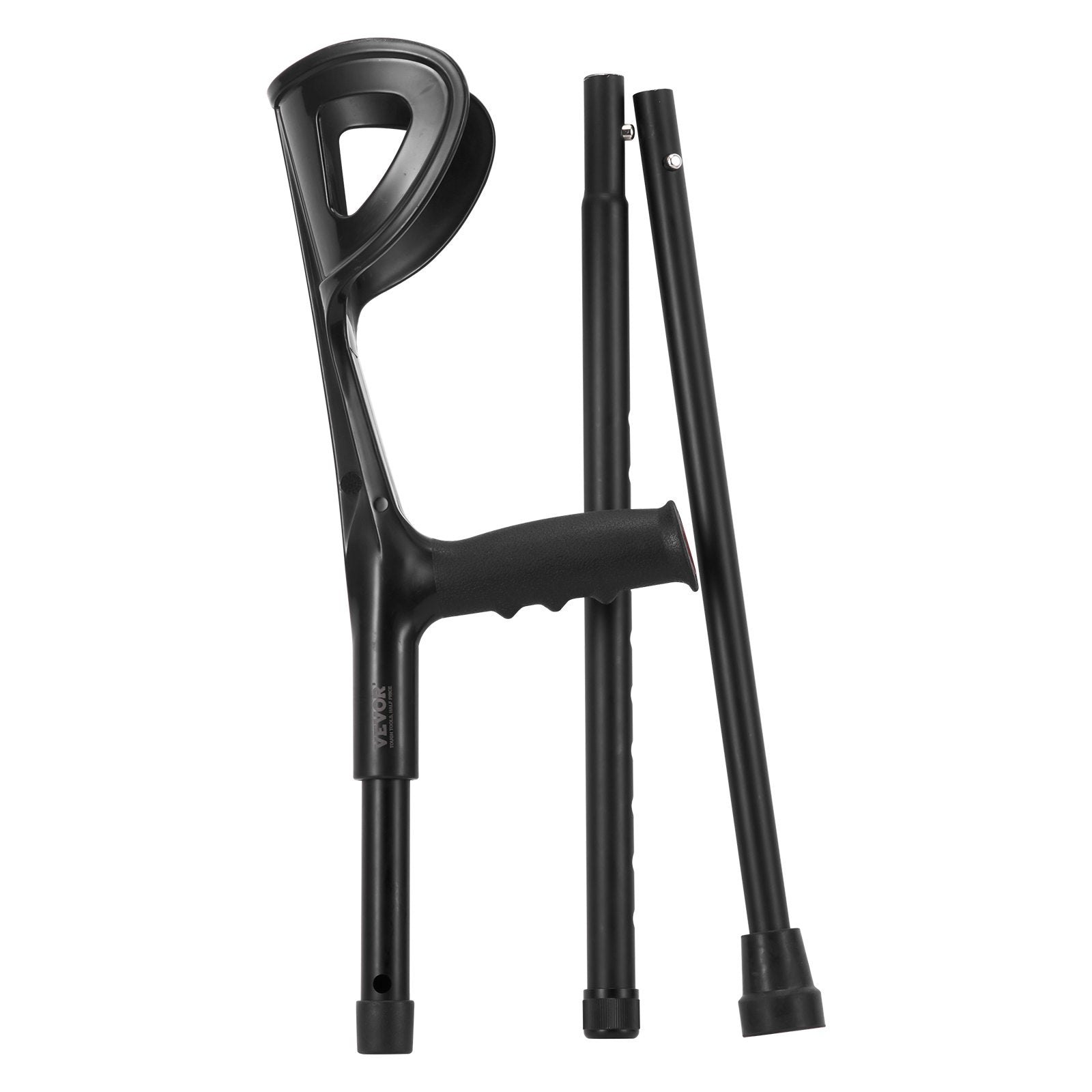 Folding Forearm Crutches for Adults - Lightweight, Adjustable 10-Level Aluminum Crutches with Open Cuff, Non-Slip Safe Design for Leg Injuries, 350LBS Capacity