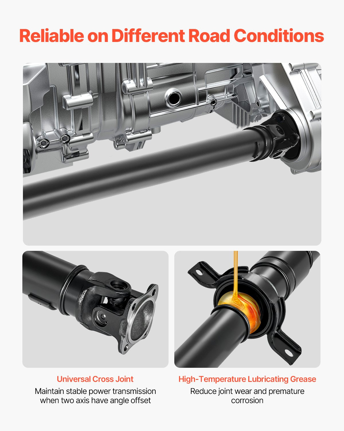 Rear Drive Shaft Assembly for 1997-2001 Honda CR-V 2.0L L4 4WD, 83.0"-84.1" Prop Shaft, OEM Replacement, Easy Install, Smooth Drive