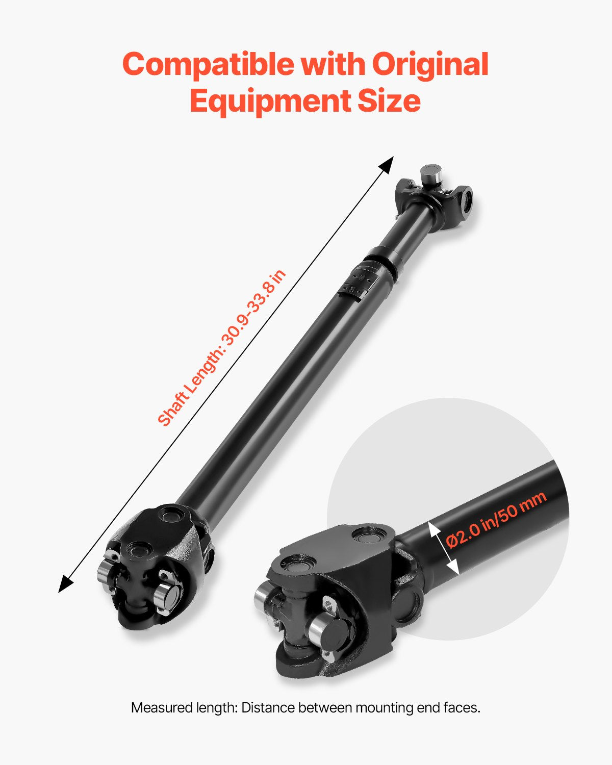Enhanced Front Prop Shaft Driveshaft for 1987-2001 Jeep Cherokee L6 4.0L - OEM Replacement, Easy Installation, Smooth Driving, Durable Design