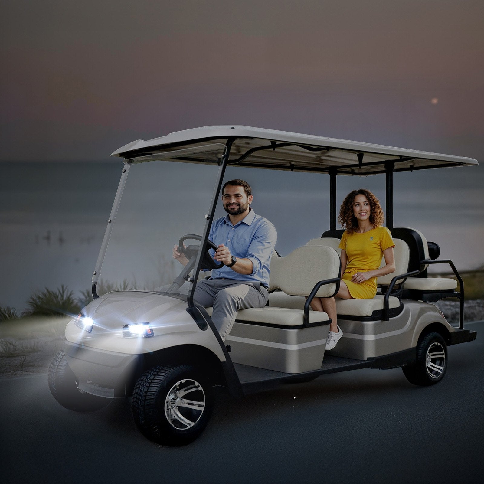 Upgrade Your Club Car DS 1993-Up with a 12V Street Legal LED Light Kit – Headlights, Taillights, Turn Signals & More for Safe Night Driving