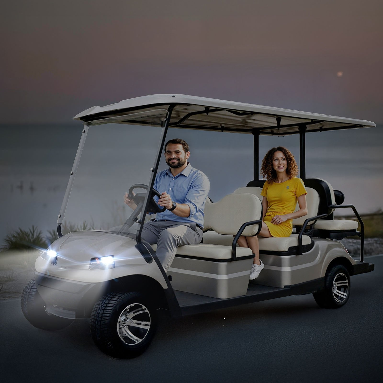 Enhanced 12V LED Light Kit for Club Car DS 1993-Up, High-Brightness, Waterproof, Easy Install, ABS Housing, Perfect for Night Golfing