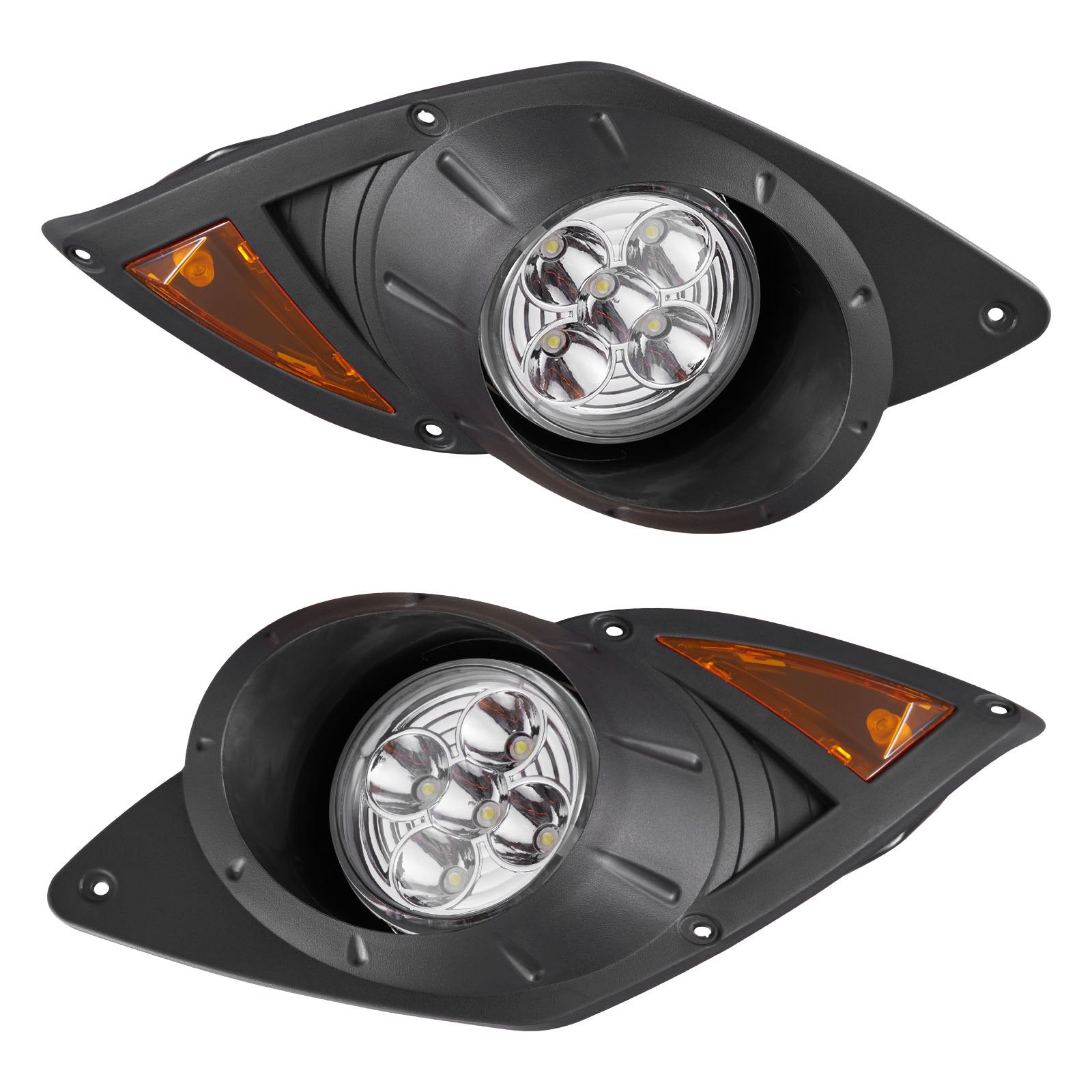 Yamaha G29 Golf Cart LED Light Kit, Street Legal 12V Headlight & Taillight with Turn Signals, Horn, Brake Pad & ABS Housing 2007-Up
