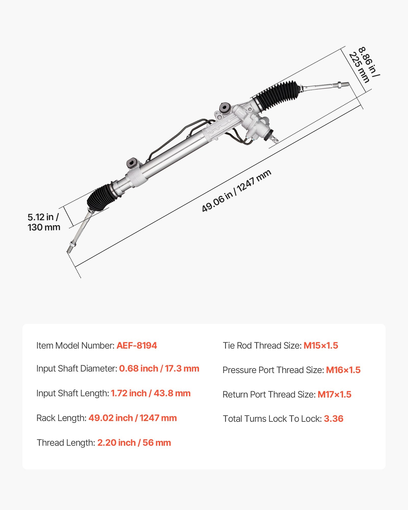 Hydraulic Power Steering Rack & Pinion for Lexus GX470, Toyota 4Runner & FJ Cruiser (2003-2009), V8/V6 Engines, Premium Fit & Performance