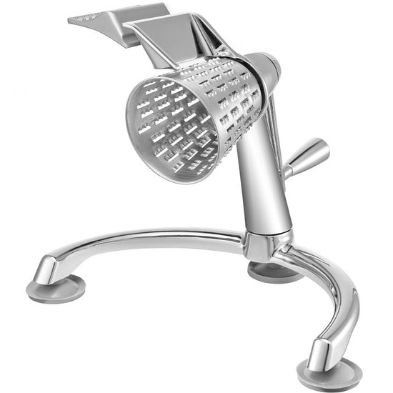 Versatile Manual Rotary Grater with Stainless Steel Cones and Large Bowl for Cheese and Vegetables