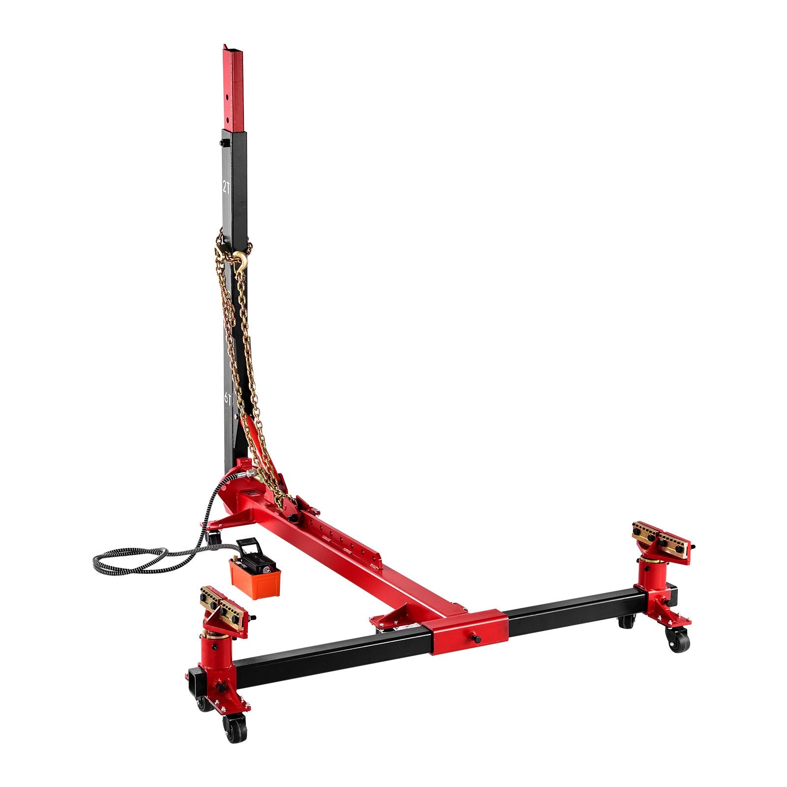 Heavy-Duty Auto Body Frame Straightener: 6T Tension, 6000PSI Hydraulic Pump, 16 Tools for Sedan, SUV, Pickup Repair Shop Use