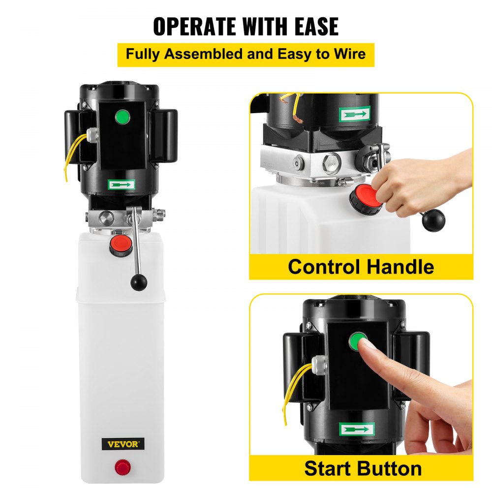 VEVOR 2.2KW Car Plastic Lift Hydraulic Power Unit 6L Hydraulic Power Pack 220V 3HP 50HZ 2750 PSI for Two and Four Post Lift Auto Hoist Car Lift