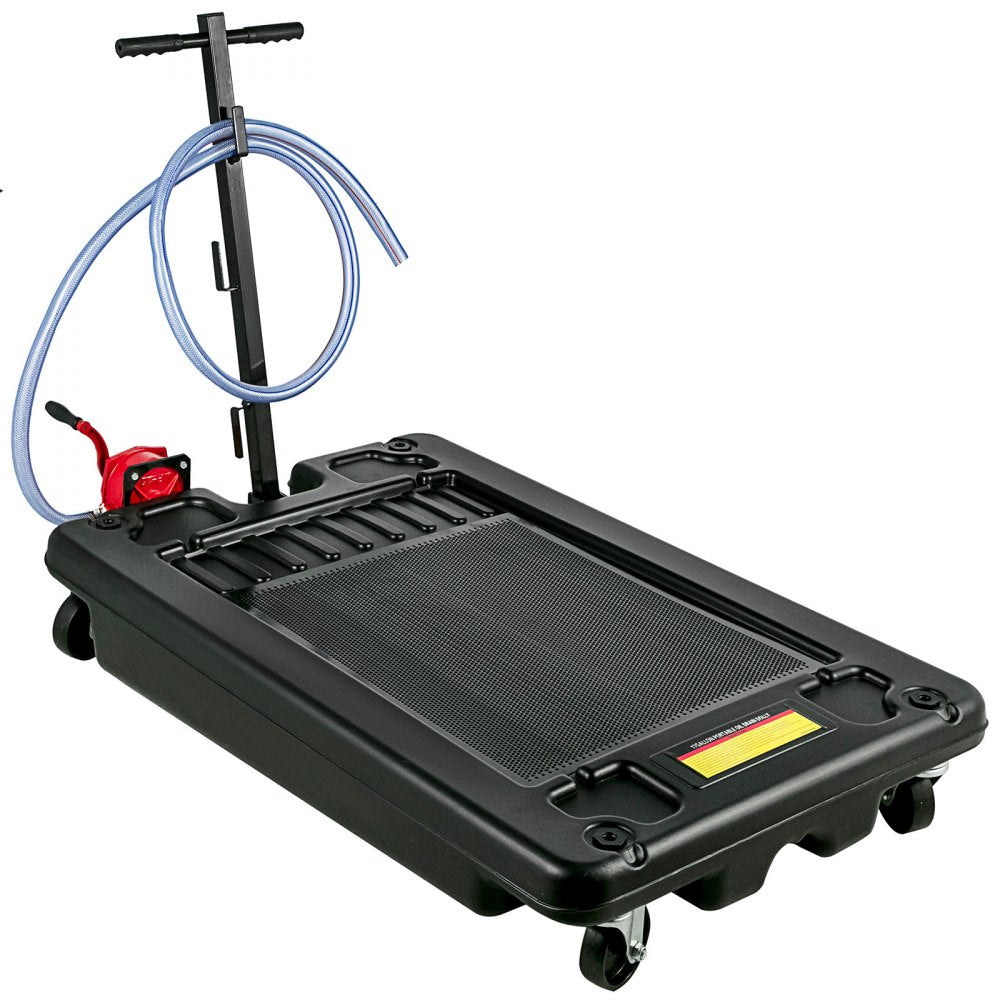 17 Gallon Foldable Oil Drain Pan with 8' Hose for Easy Disposal and Durability