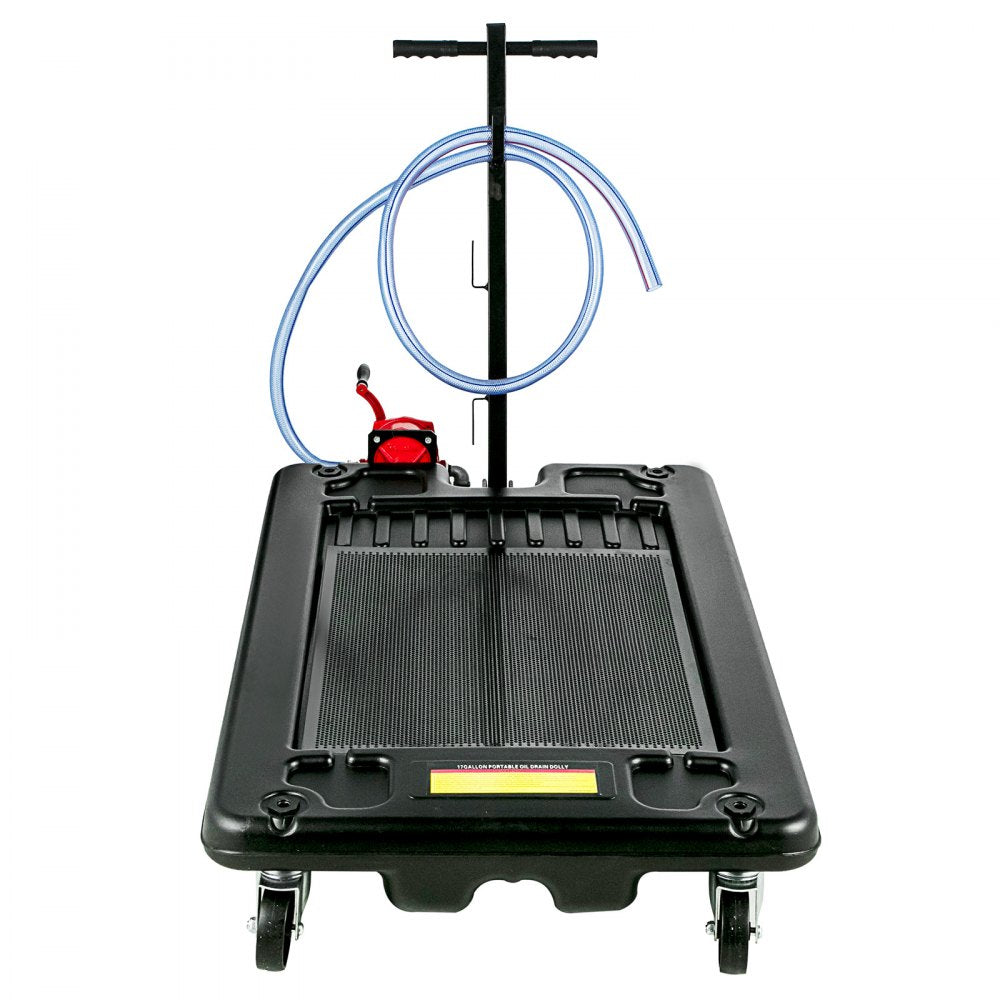17 Gallon Foldable Oil Drain Pan with 8' Hose for Easy Disposal and Durability