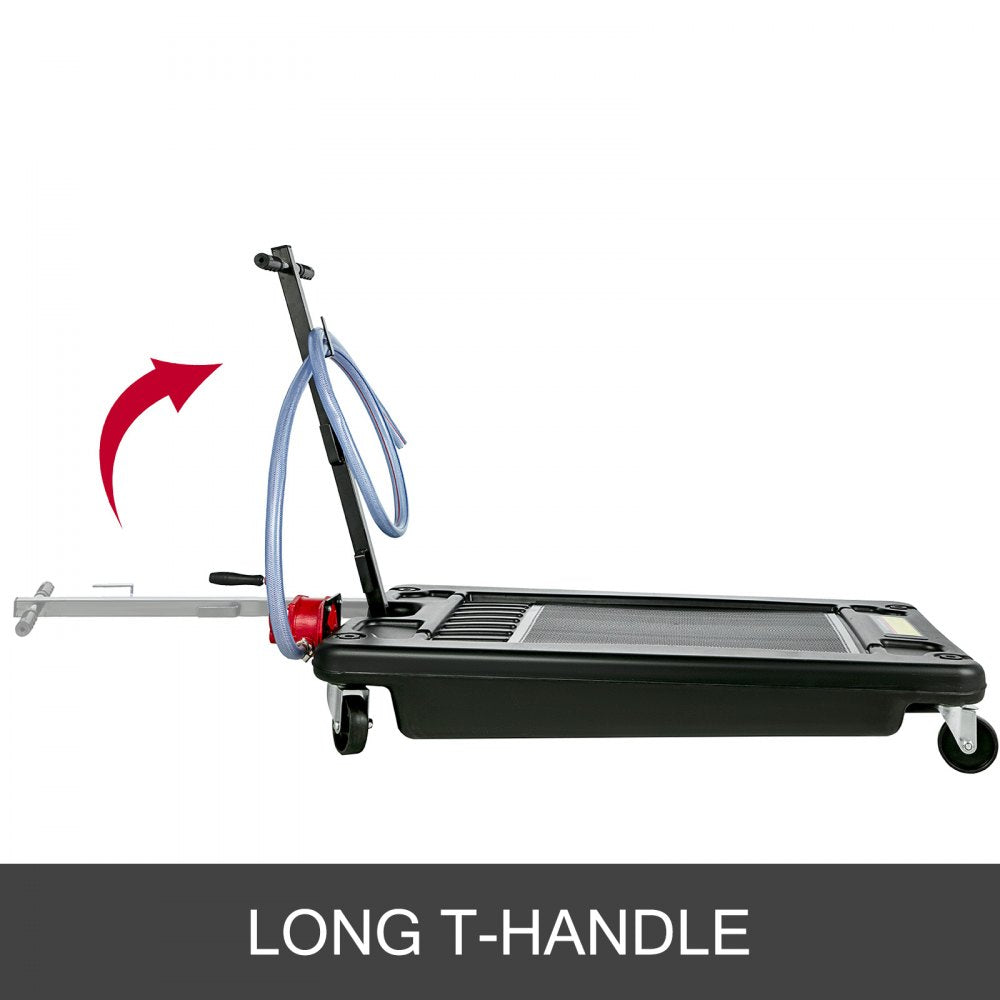 17 Gallon Foldable Oil Drain Pan with 8' Hose for Easy Disposal and Durability