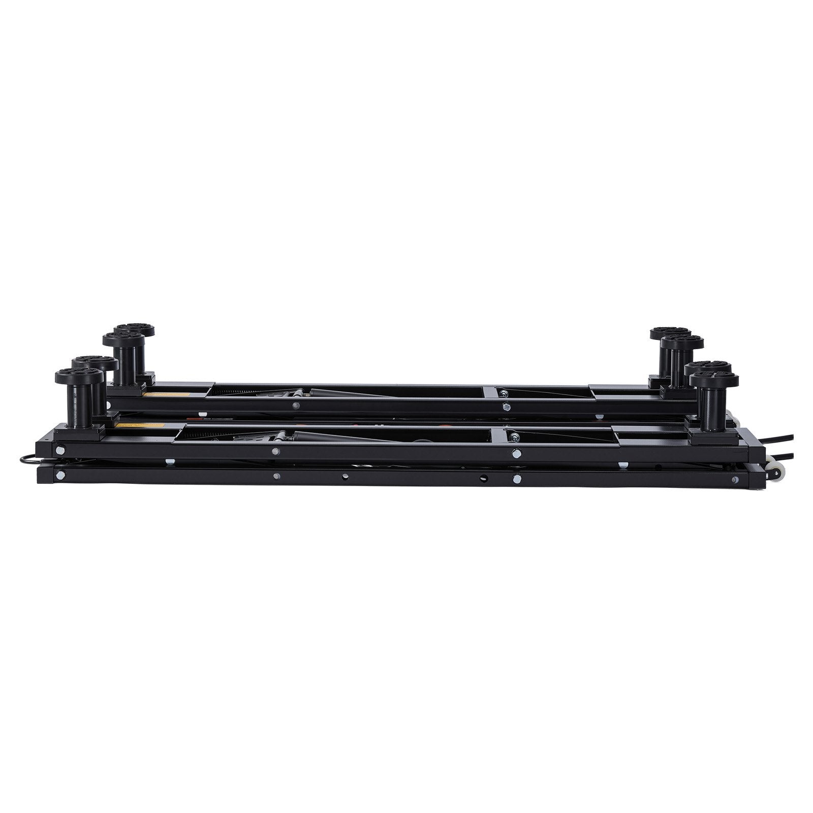 Heavy Duty Portable Car Lift with Pneumatic Pump, 5000 lbs Capacity, 25.6" Max Height for SUVs, Trucks, Garage, Shop - Includes Wheels, Rubber Pads, Lifting Columns