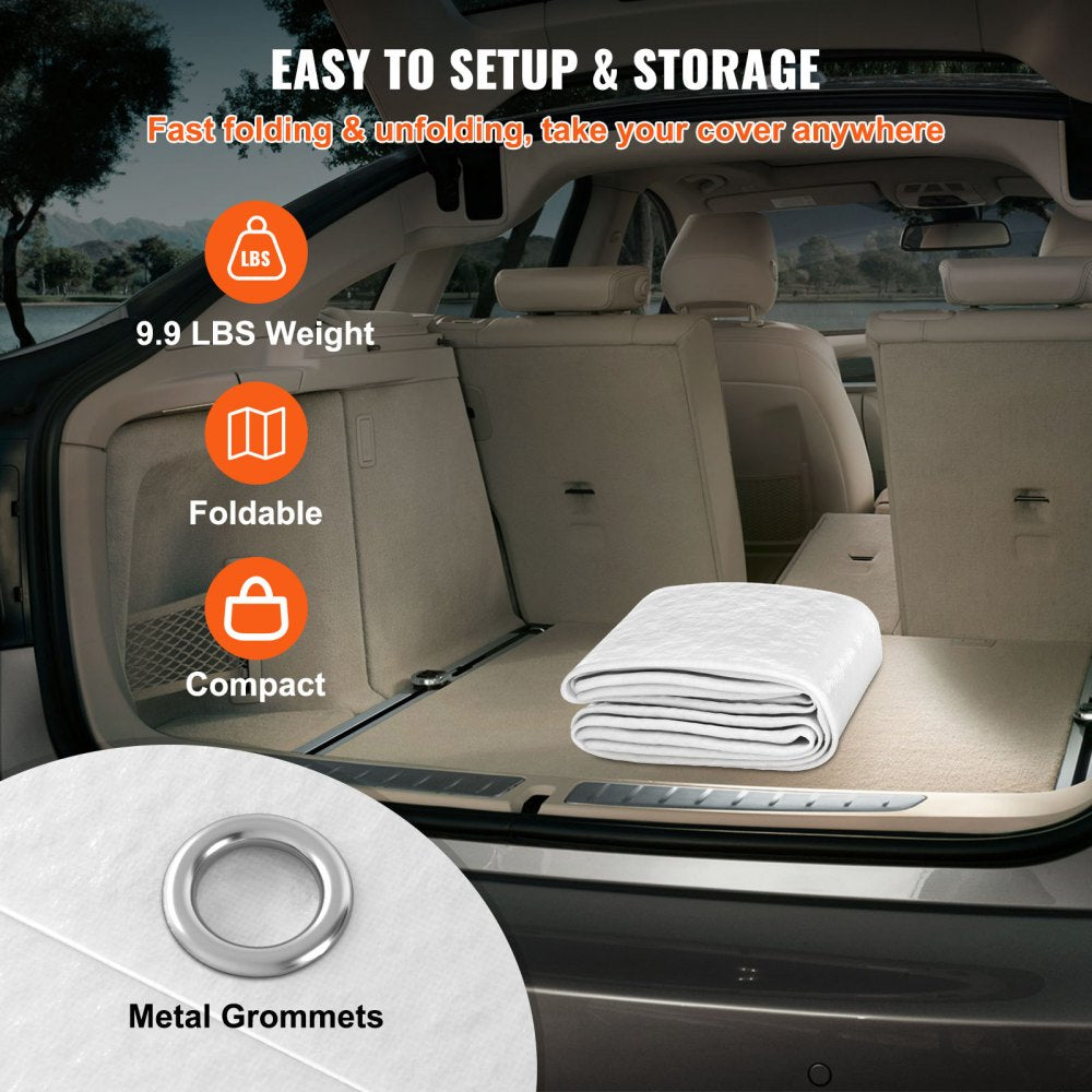 Sturdy 10 x 20 ft Outdoor Car Canopy Shelter Tent for Vehicles and Events - White (Poles Excluded)