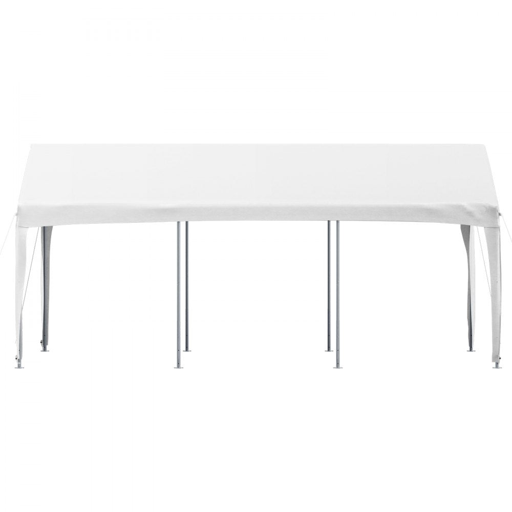 Sturdy 10 x 20 ft Outdoor Car Canopy Shelter Tent for Vehicles and Events - White (Poles Excluded)