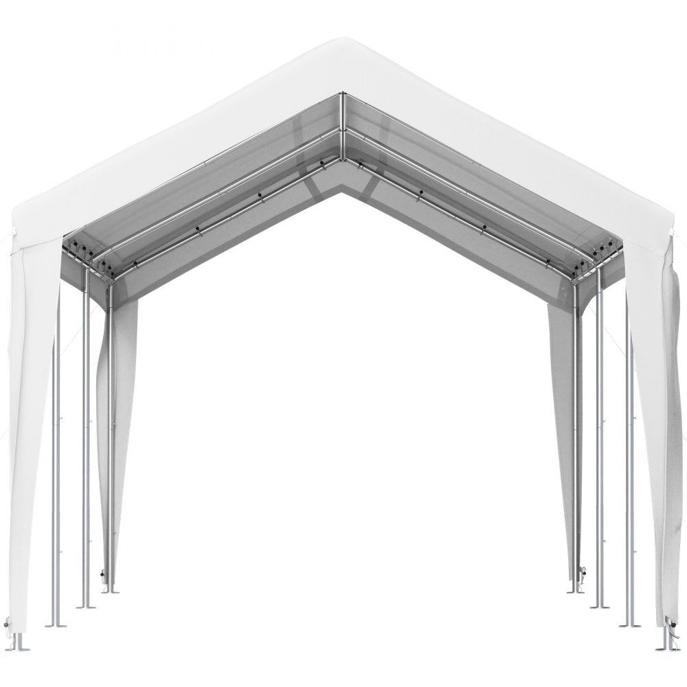 Sturdy 10 x 20 ft Outdoor Car Canopy Shelter Tent for Vehicles and Events - White (Poles Excluded)