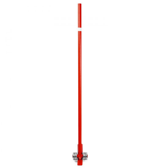 Heavy-Duty 5' Steel Pry Lever Bar with Wheels - 6600 lbs Capacity