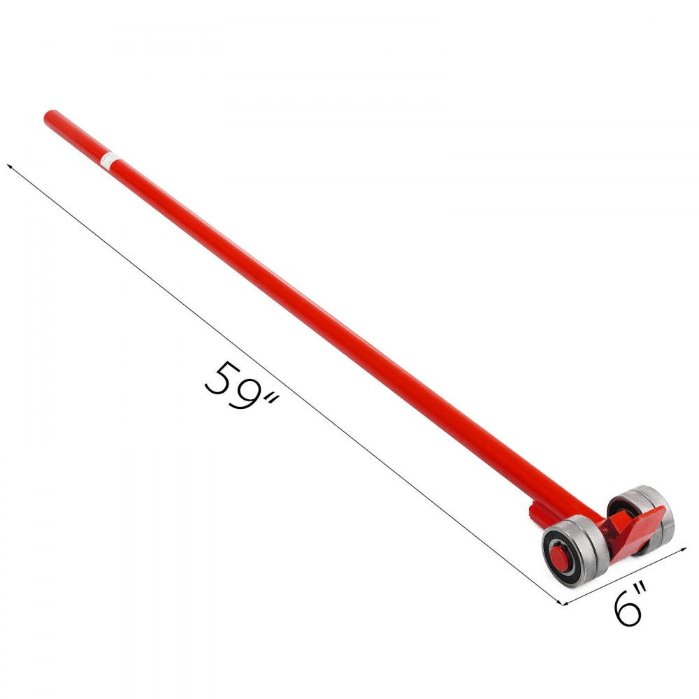 3t Pry Lever Bar 6600lbs Capacity Steel Pry Lever Bar W/wheels 5' Length Handle