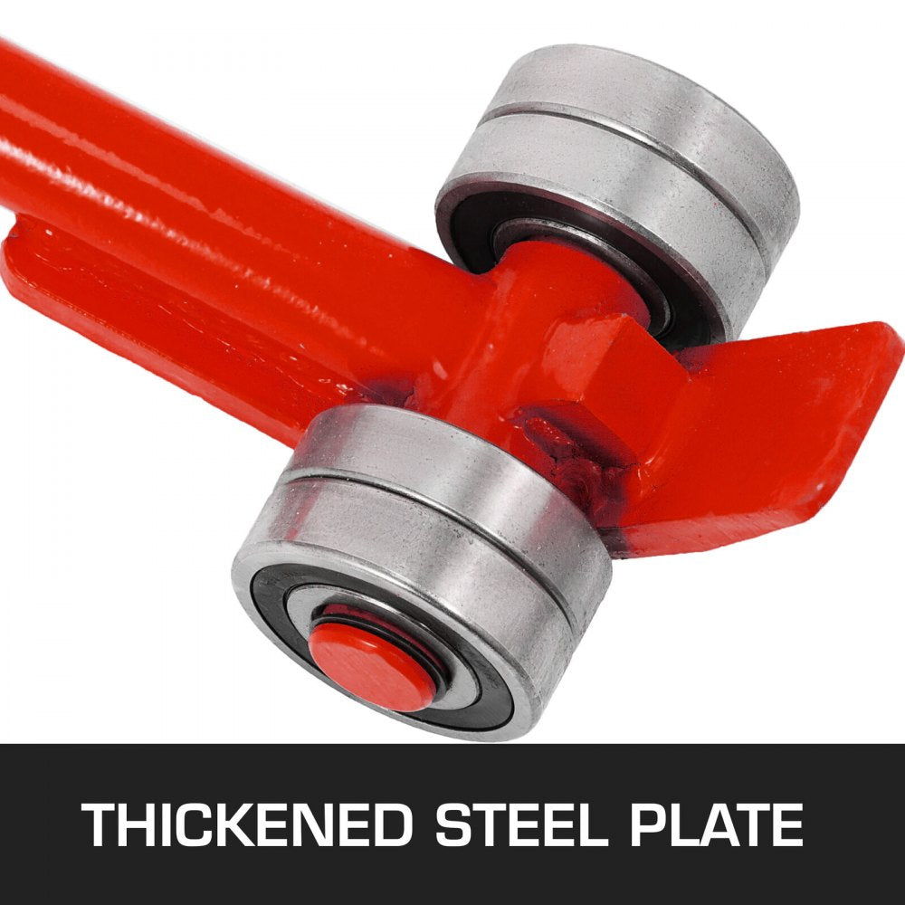 VEVOR 3T Prylever Bar 6600 lbs Capacity Steel Pry Lever Bar Heavy Duty with Wheels Prylever with 6FT Length Handle