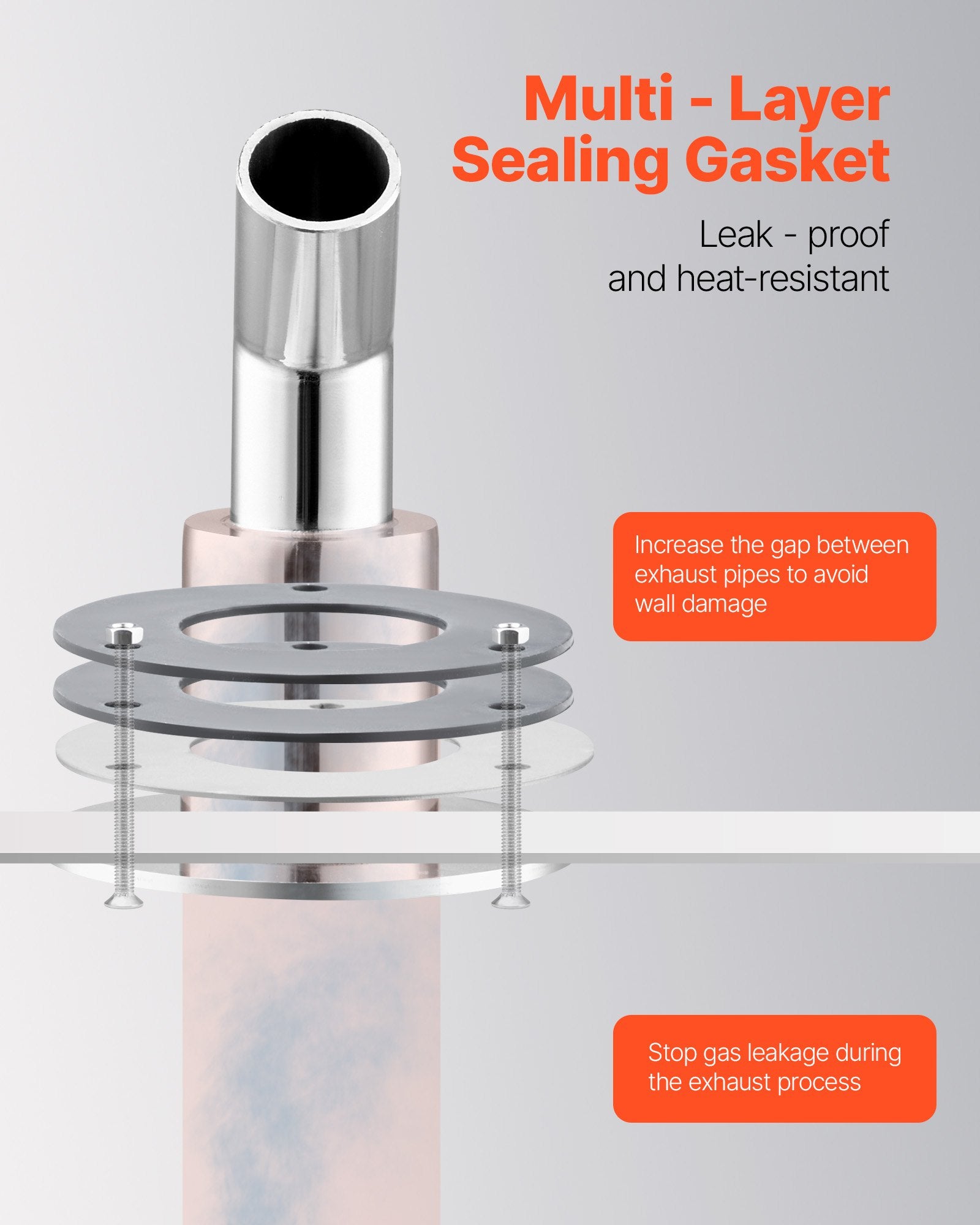 Universal 0.94 Inch Thru Hull Exhaust Fitting for Diesel Heaters, Durable 316 Stainless Steel Elbow with Screws, Nuts, Gasket, Easy Installation