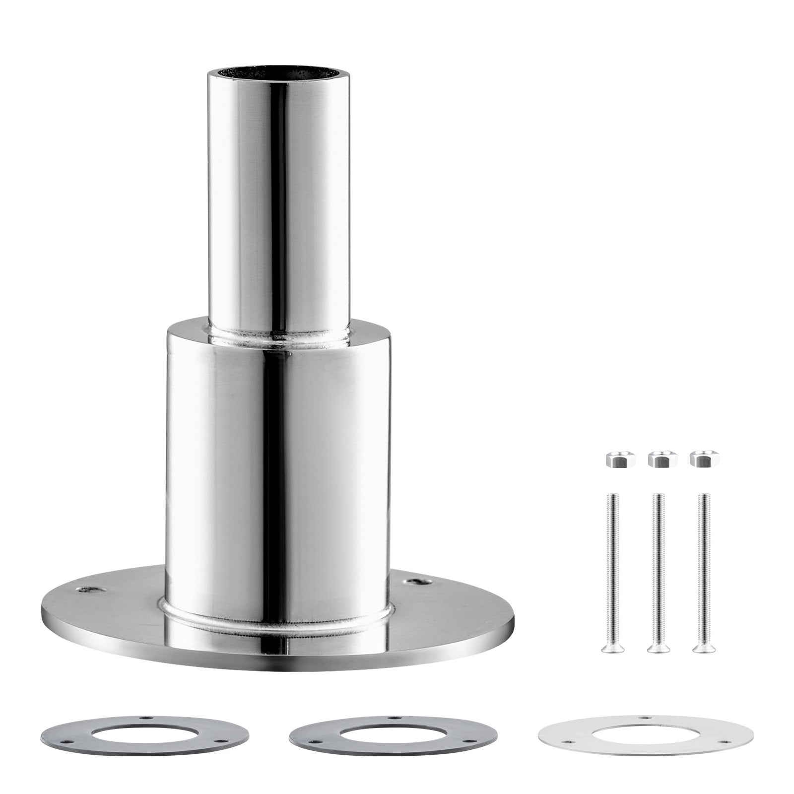 Thru Hull Exhaust Fitting Kit, 0.94 Inch Stainless Steel Exhaust Outlet for Diesel Heaters with Screws, Nuts, Gasket, Easy Installation, Durable Marine-Grade Accessory