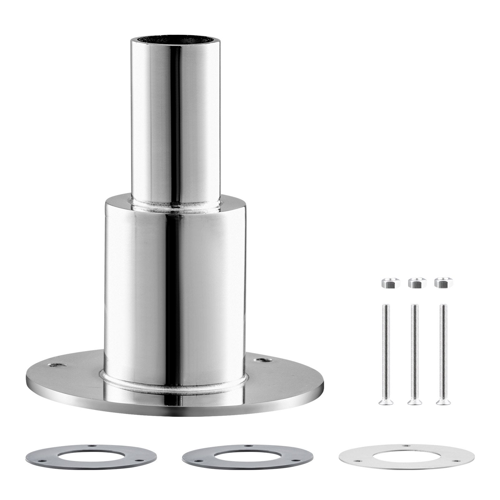 Thru Hull Exhaust Fitting Kit, 0.94 Inch Stainless Steel Exhaust Outlet for Diesel Heaters with Screws, Nuts, Gasket, Easy Installation, Durable Marine-Grade Accessory