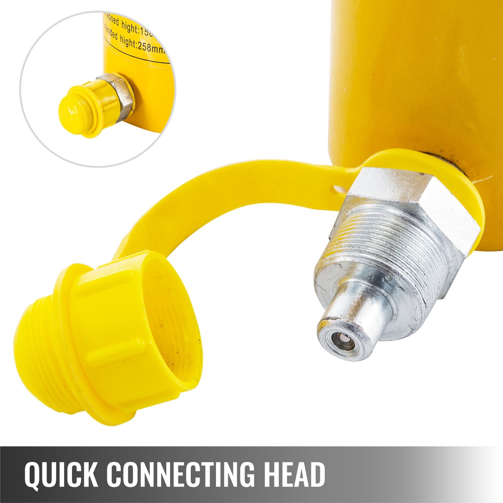 Heavy-Duty 20T Hollow Hydraulic Cylinder Jack with 100mm Ram, Ideal for Cars, Vans, Boats, Trucks, Caravans - Portable and Versatile Lifting Tool