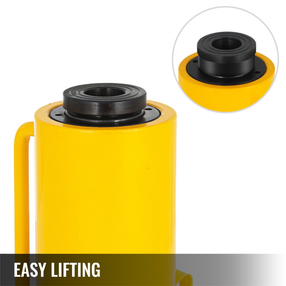 Heavy-Duty 20T Hollow Hydraulic Cylinder Jack with 2-Inch Stroke for Riggers and Fabricators