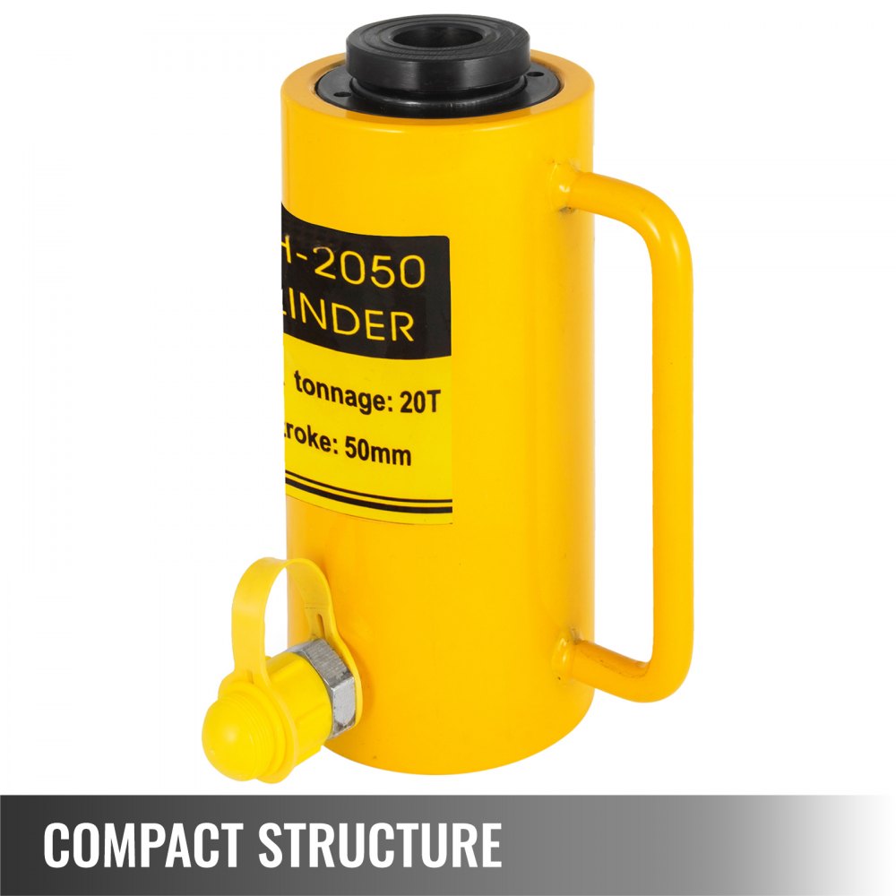 Heavy-Duty 20T Hollow Hydraulic Cylinder Jack with 2-Inch Stroke for Riggers and Fabricators