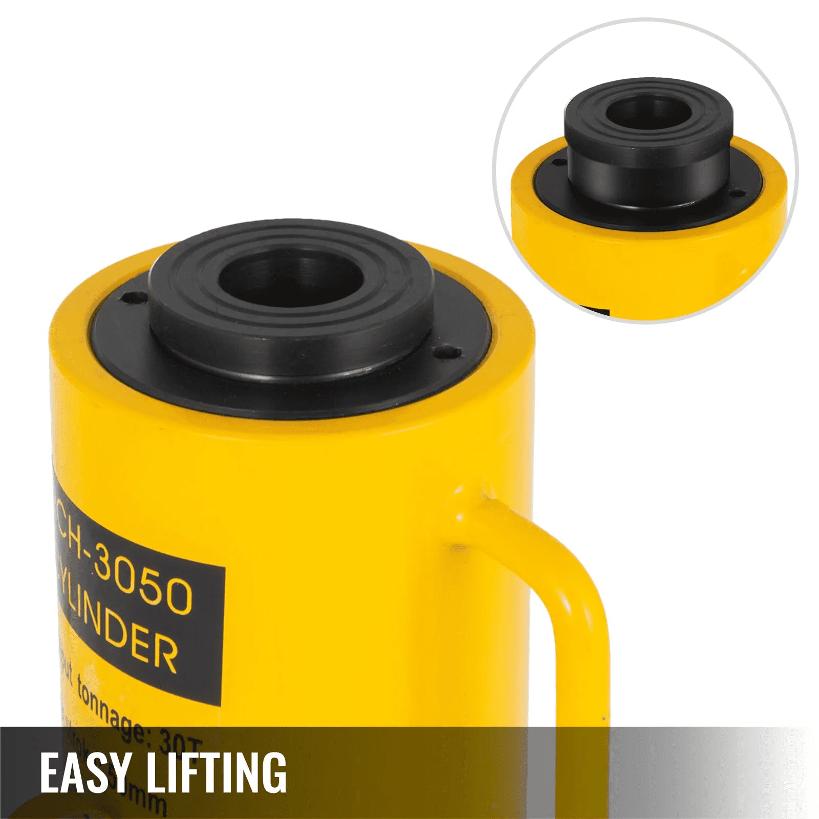 High-Capacity 30T/66000LBS Hollow Hydraulic Cylinder Jack - Versatile Lift for Car, Van, Boat, Truck, Caravan with 50mm Plunger Ram