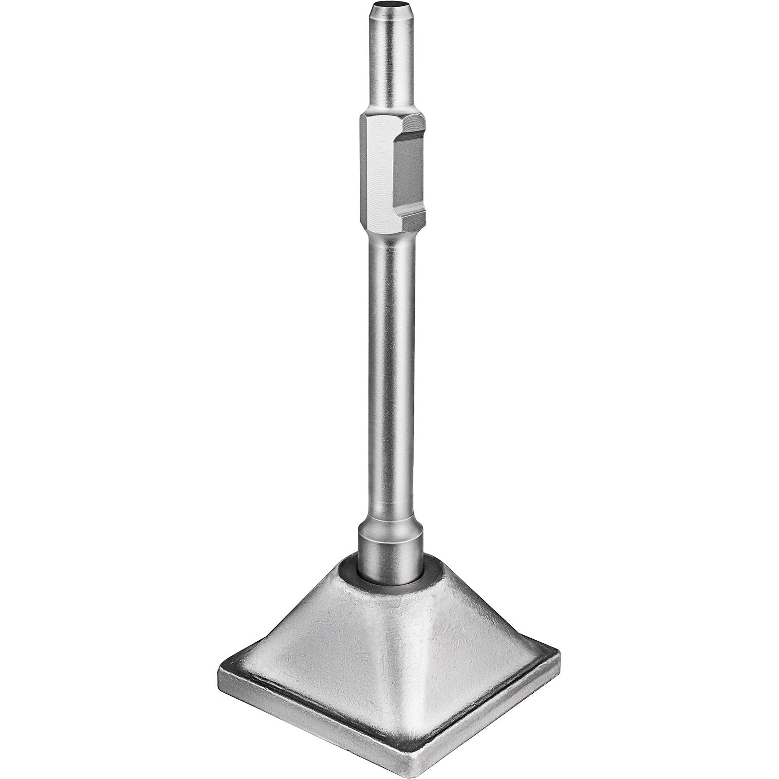 Heavy-Duty 1-1/8" Hex Tamper Shank with 6x6" Compactor Plate, Electric Chisel, and Demolition Jackhammer Bits for Concrete and Asphalt Compacting