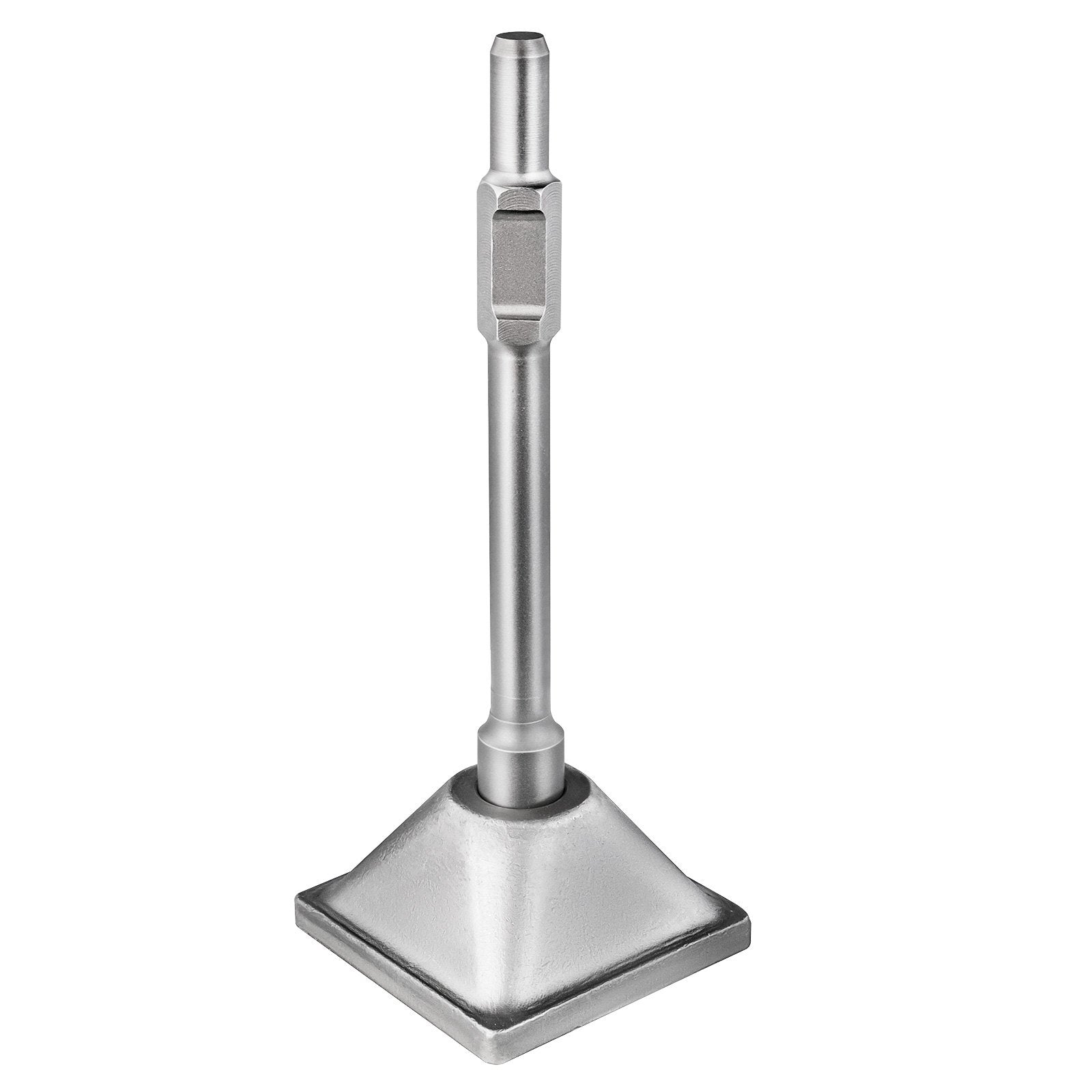 Heavy-Duty 1-1/8" Hex Tamper Shank with 6x6" Compactor Plate, Electric Chisel, and Demolition Jackhammer Bits for Concrete and Asphalt Compacting