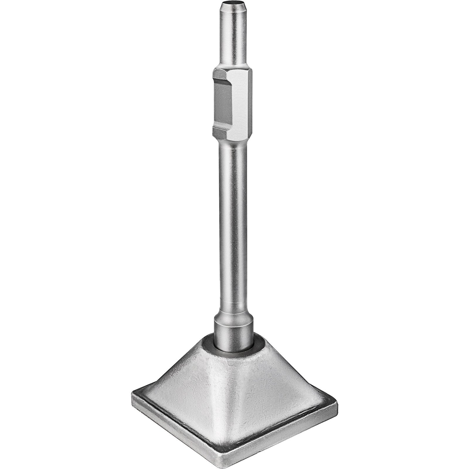 Heavy-Duty 1-1/8" Hex Tamper Shank with 6x6" Compactor Plate, Electric Chisel, and Demolition Jackhammer Bits for Concrete and Asphalt Compacting